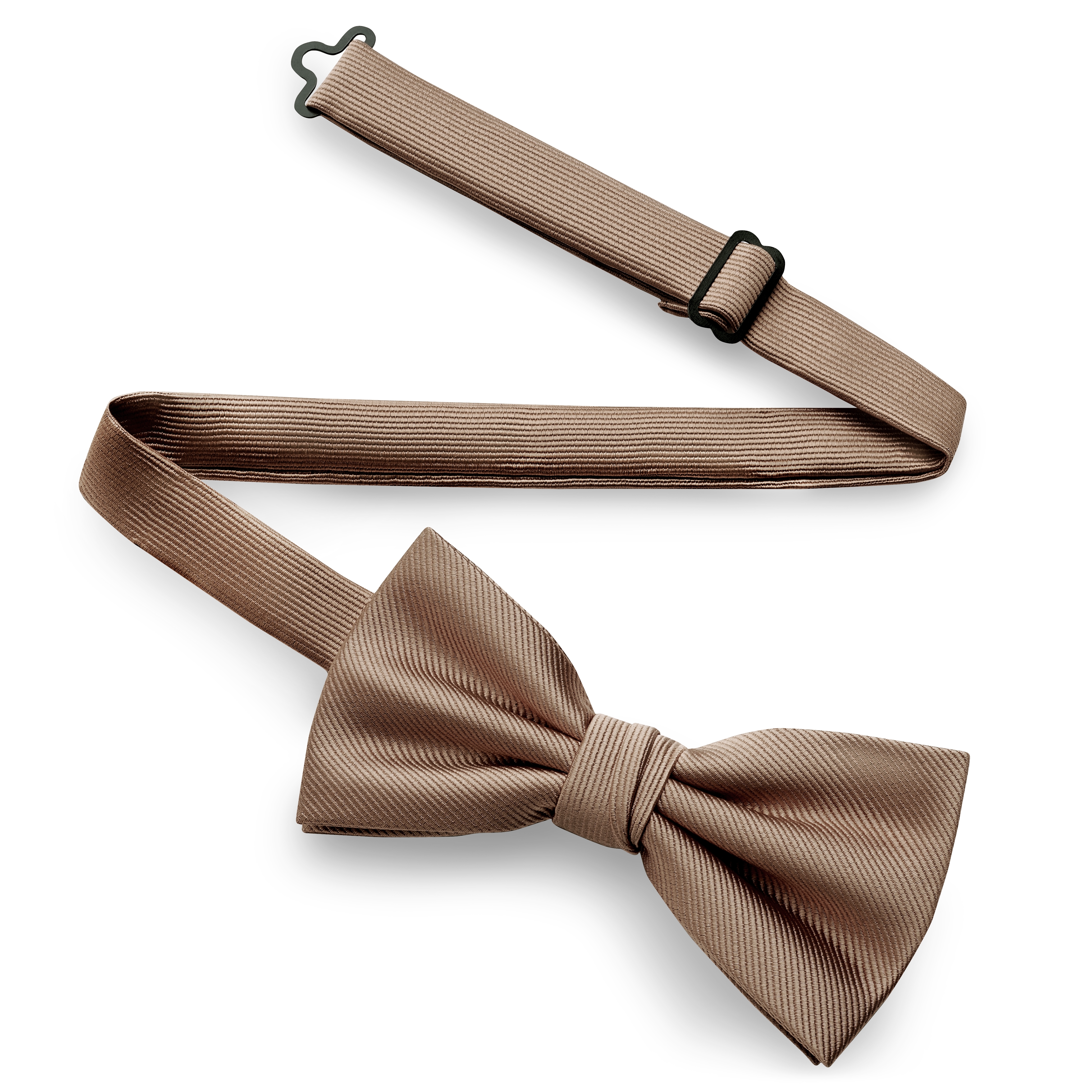 Braune vorgebundene Grosgrain Fliege - 3