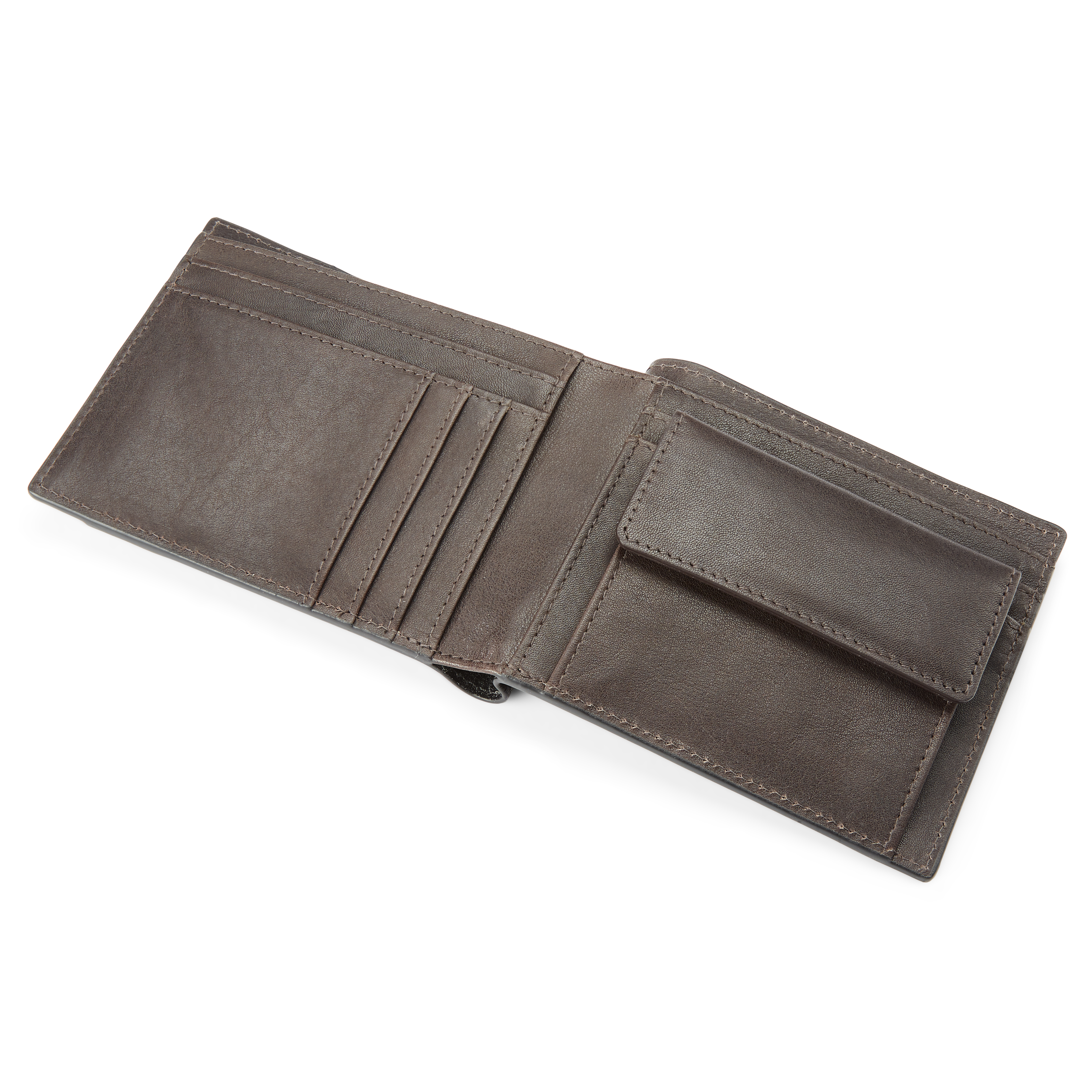 Lincoln Schwarze & Dunkelbraune Leder RFID Geldbörse & Kartenetui - 7
