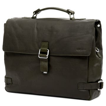 Montreal Luxury Leather Olive Satchel Bag