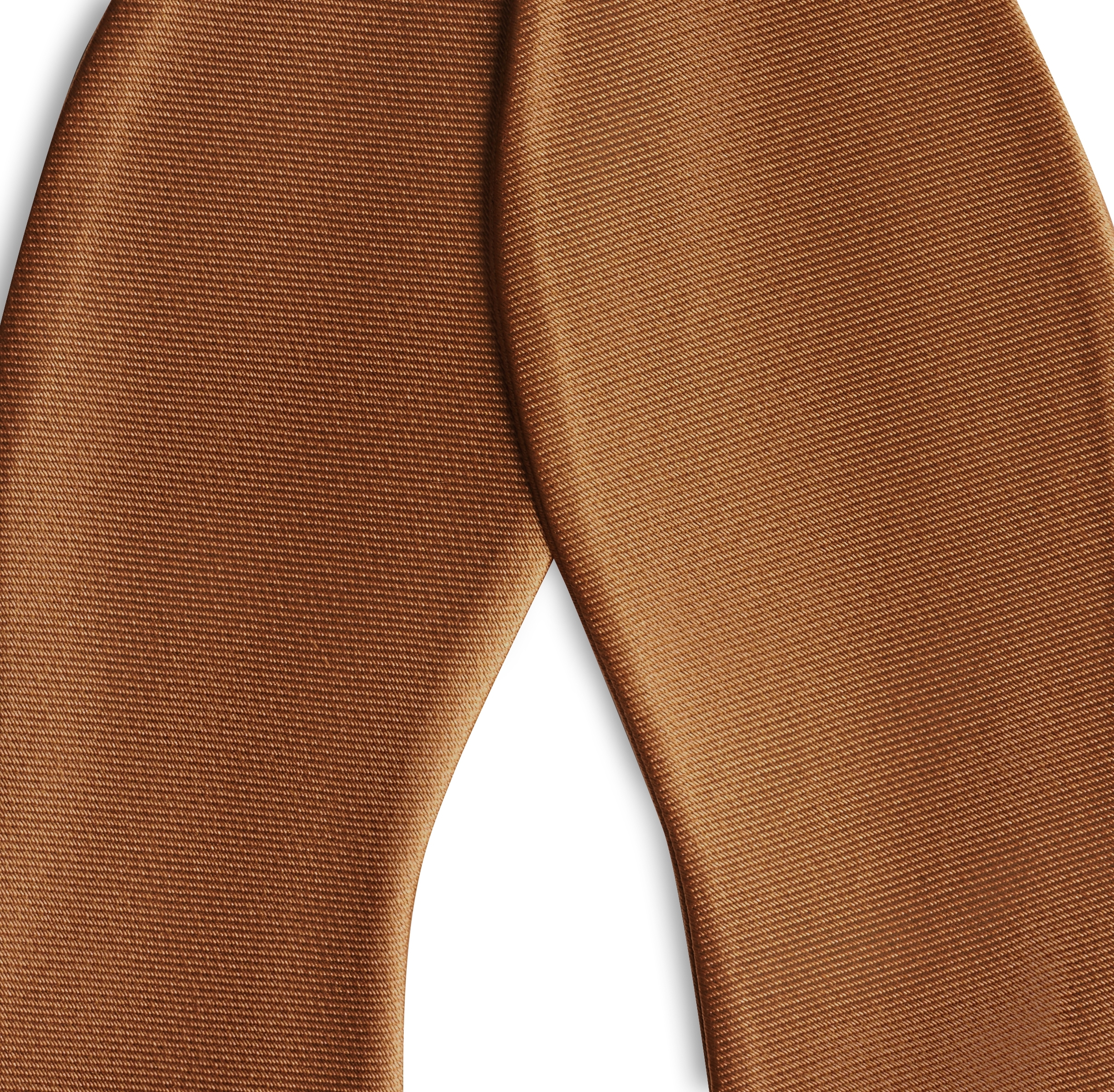 Rostfarbene Satin Fliege zum Selbstbinden - 2