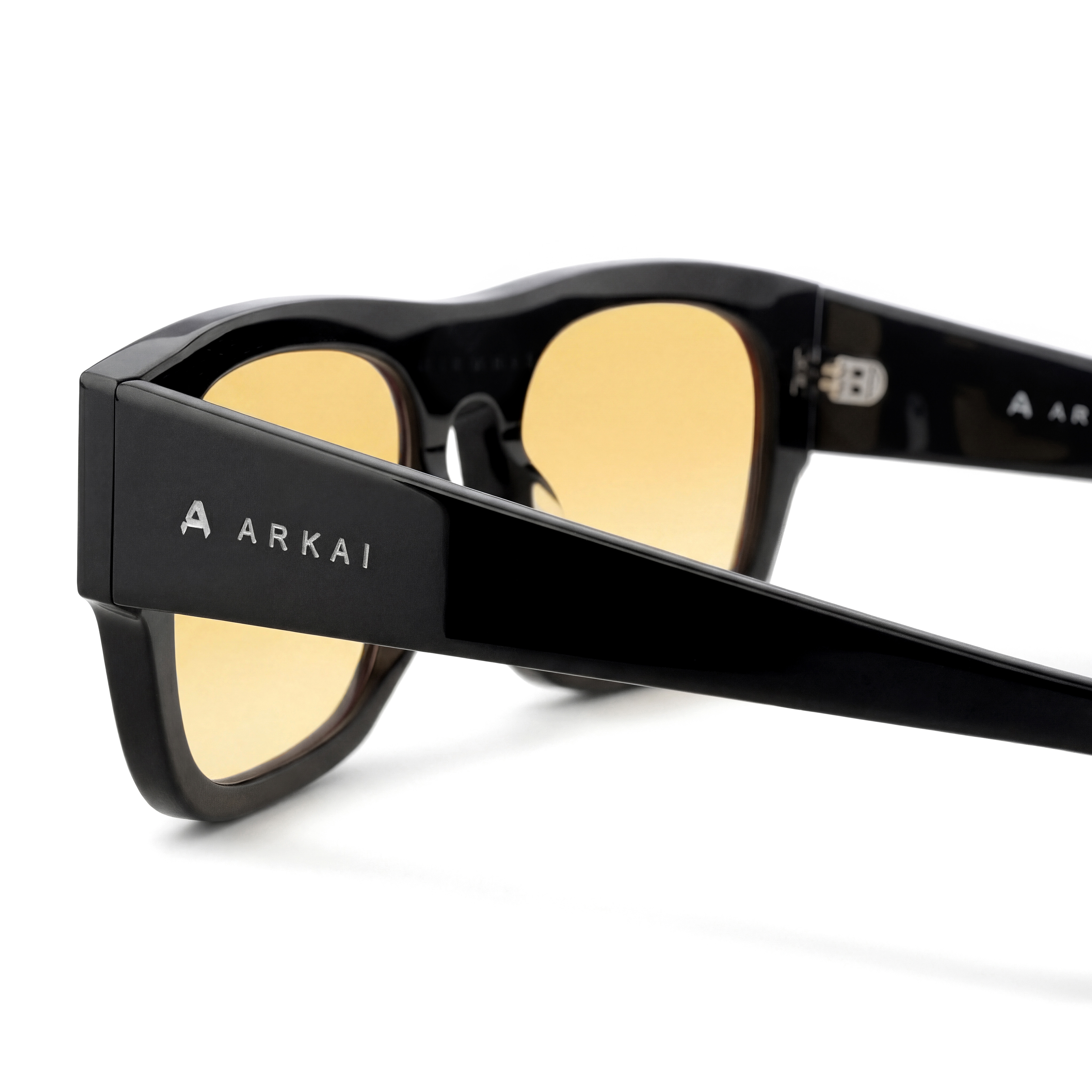 Spectrum | Schwarze & gelbe rechteckige Sonnenbrille - 3