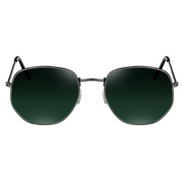 Wallis Black & Green Wade Sunglasses