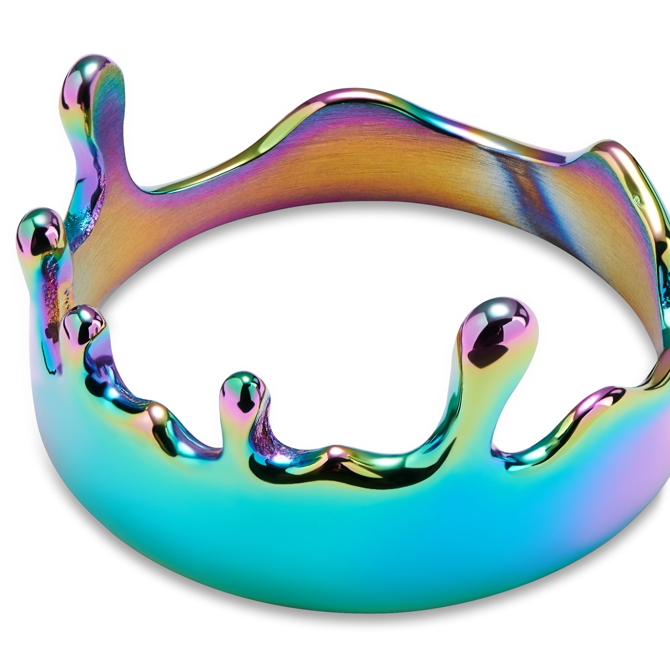 Fahrenheit | Regenbogen-Edelstahl-Schmelzring  - 2