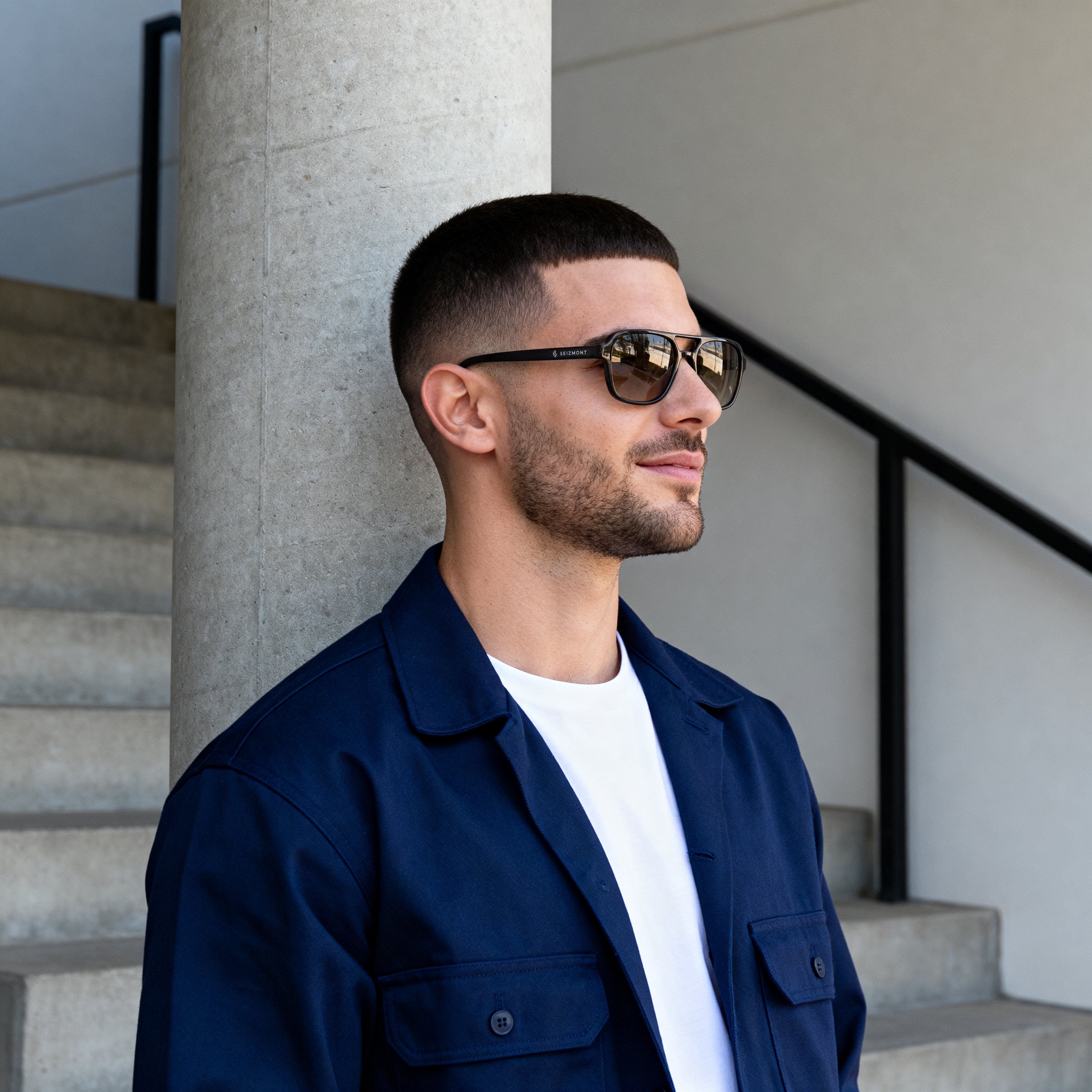 Spectrum | Smoky Black & Brown Aviator Sunglasses - 4