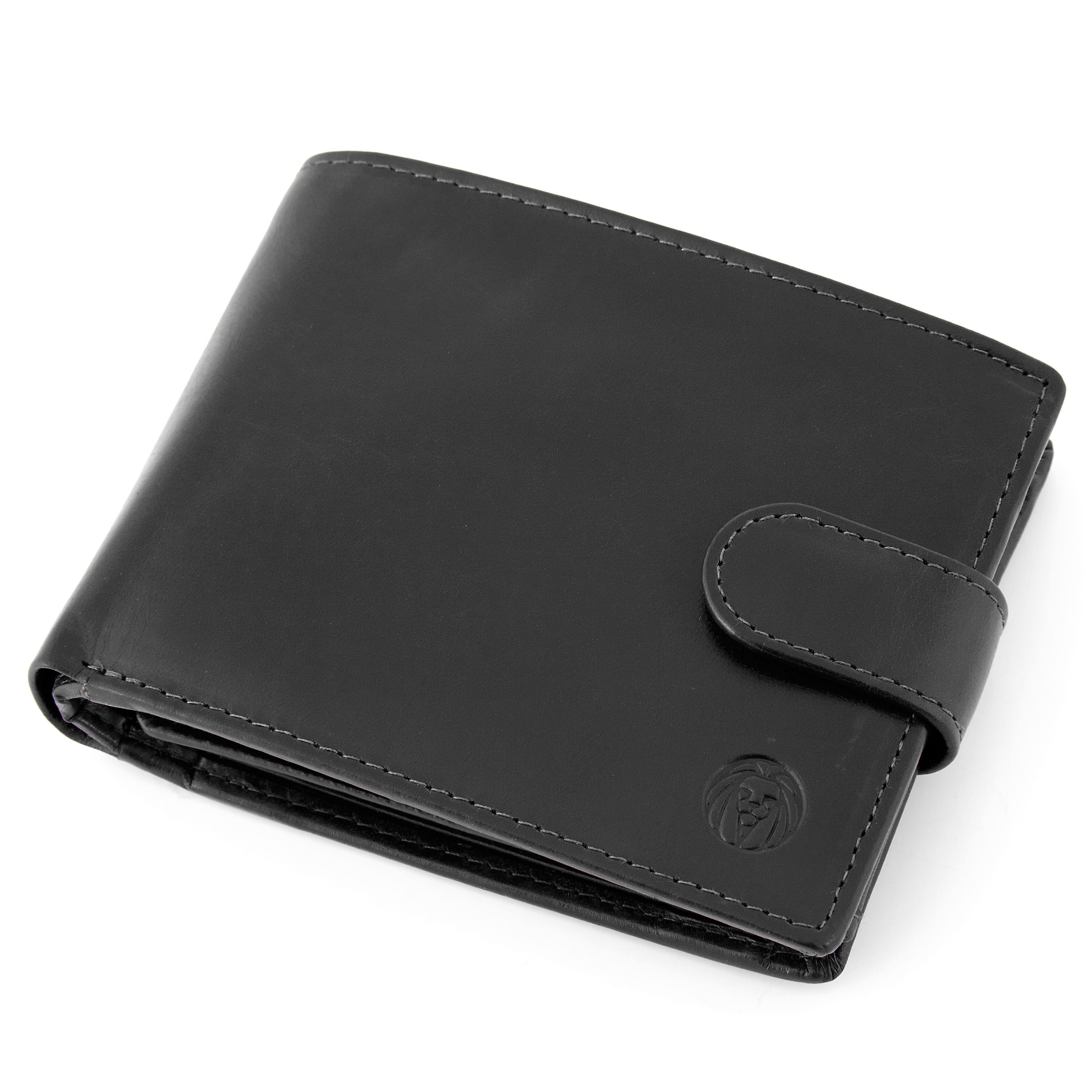 Schwarze Ergonomische Jasper Leder Geldbörse - 11