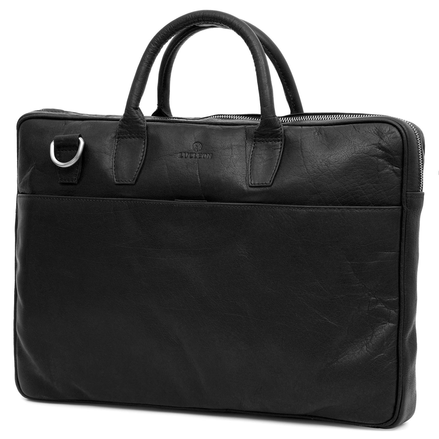 Pasta Executive 15" em Pele Preta Montreal Pasta Executive 15" em Pele Preta Montreal
