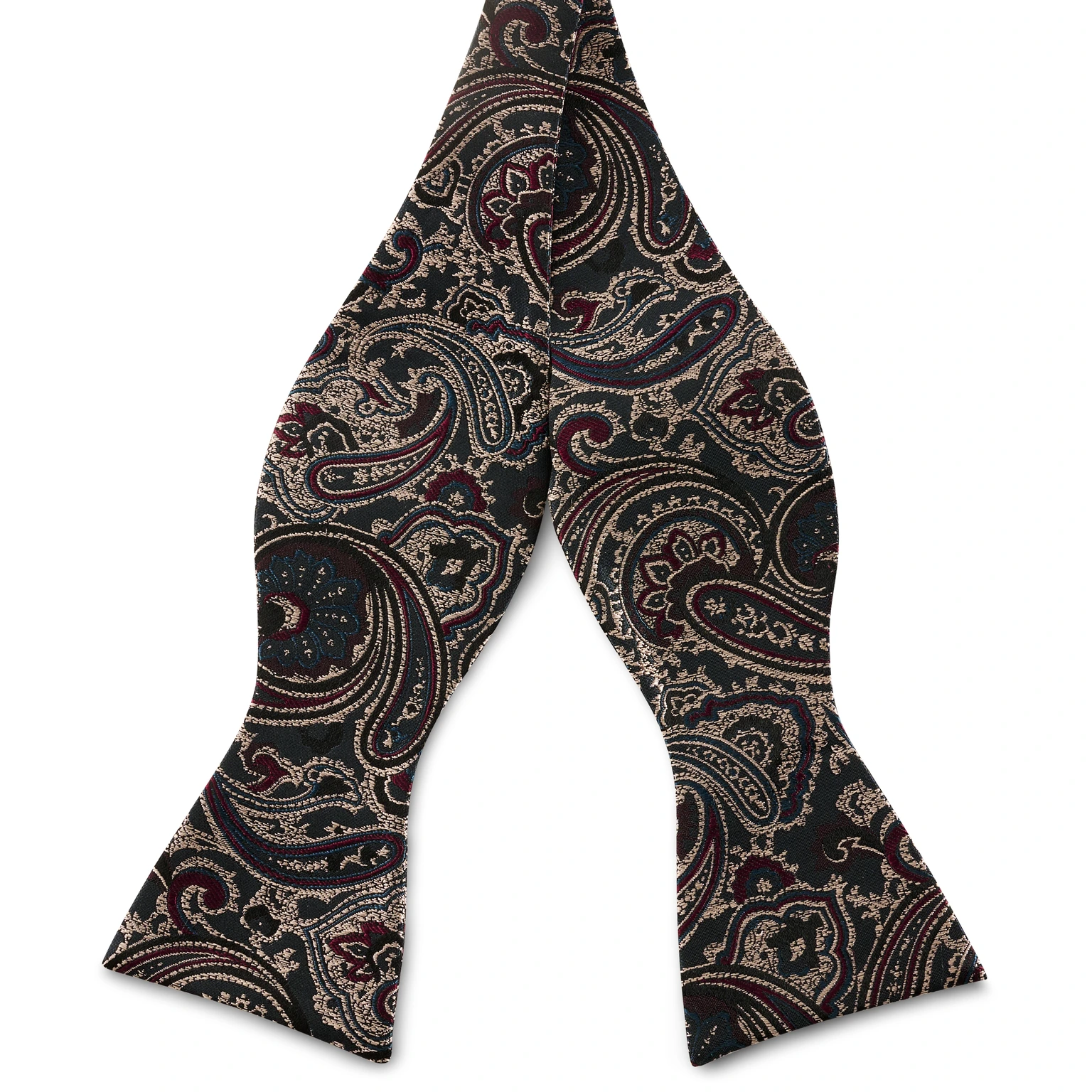 Dark Blue & Dark Green PAISLEY Pattern Silk Self-Tie Bow tie Dark Blue & Dark Green PAISLEY Pattern Silk Self-Tie Bow tie