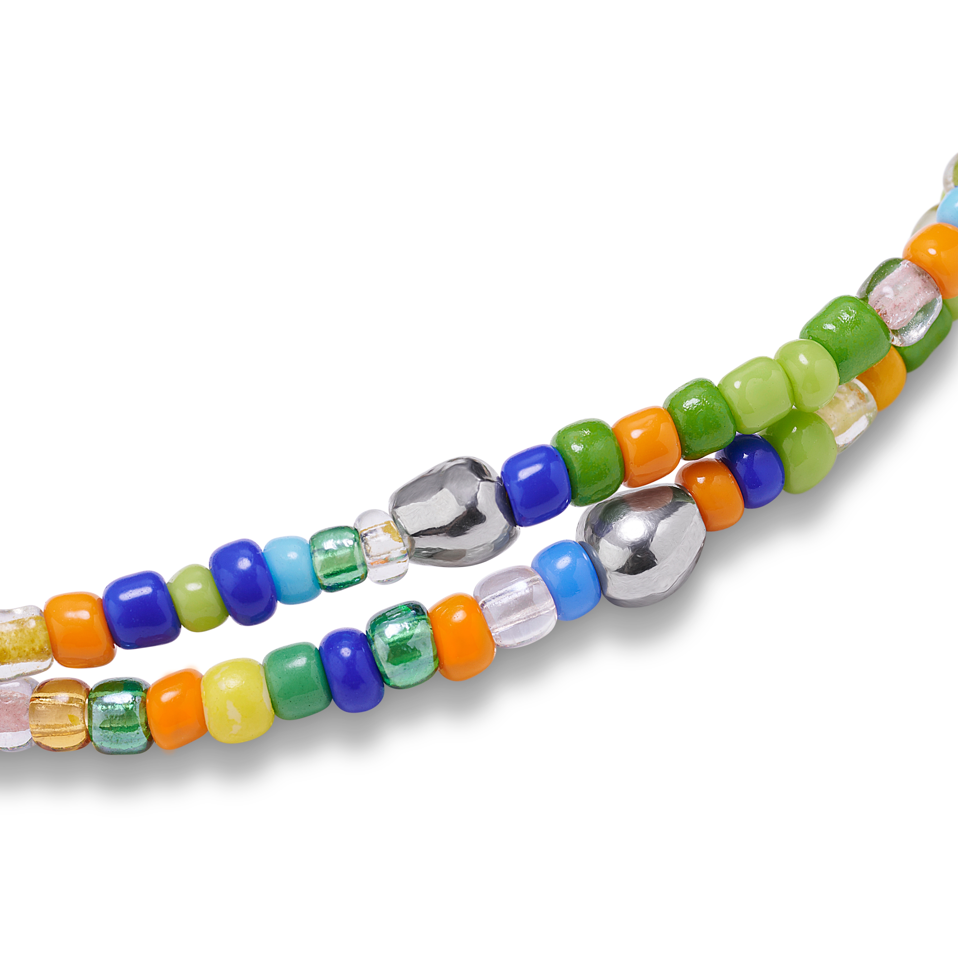 Amalfi | Barevný zelený náramek ze skleněných korálků - 2