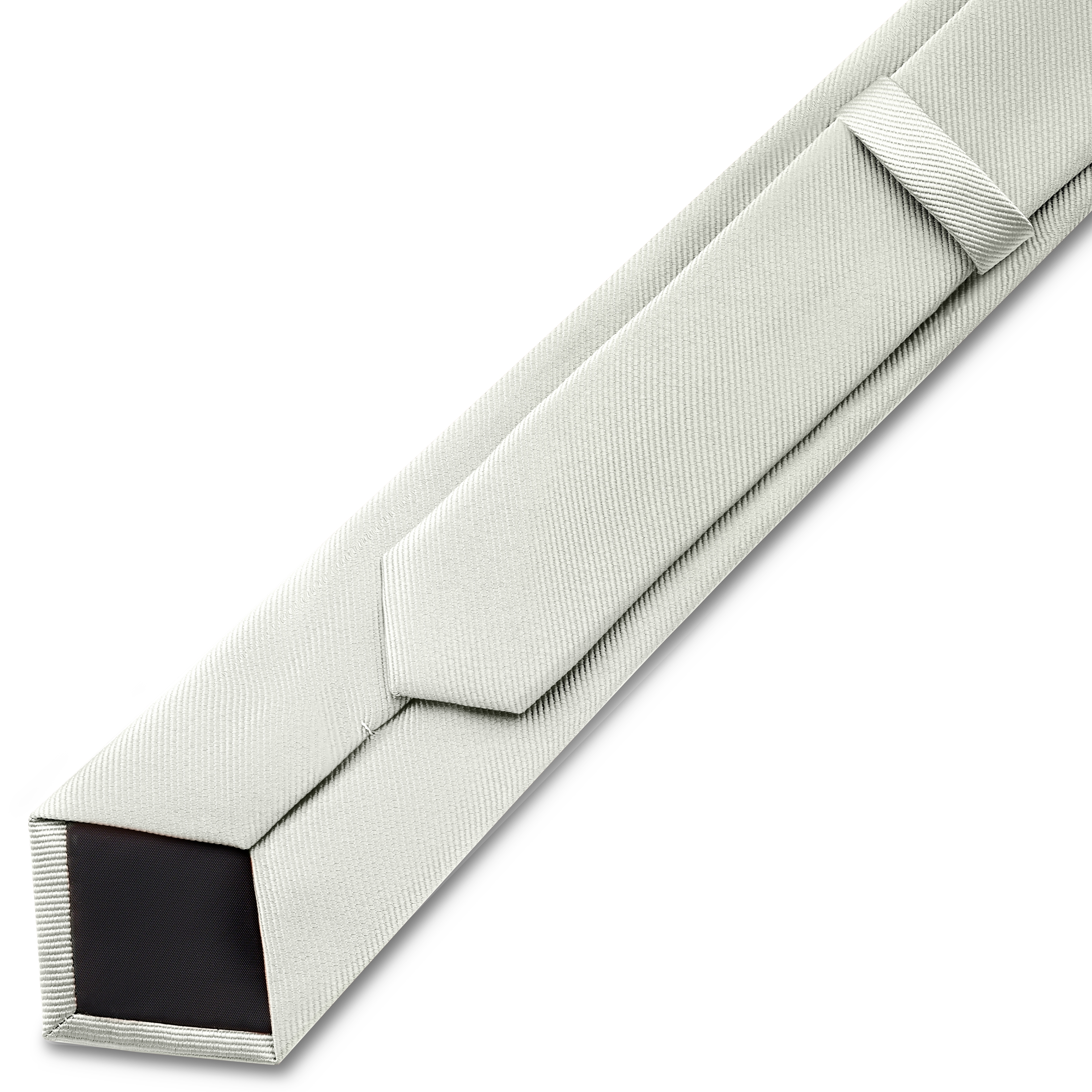 8 cm grogrénová kravata v bledosivej farbe - 2