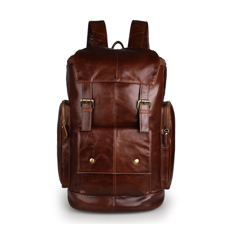 Høy Brun Skinnsekk - 1