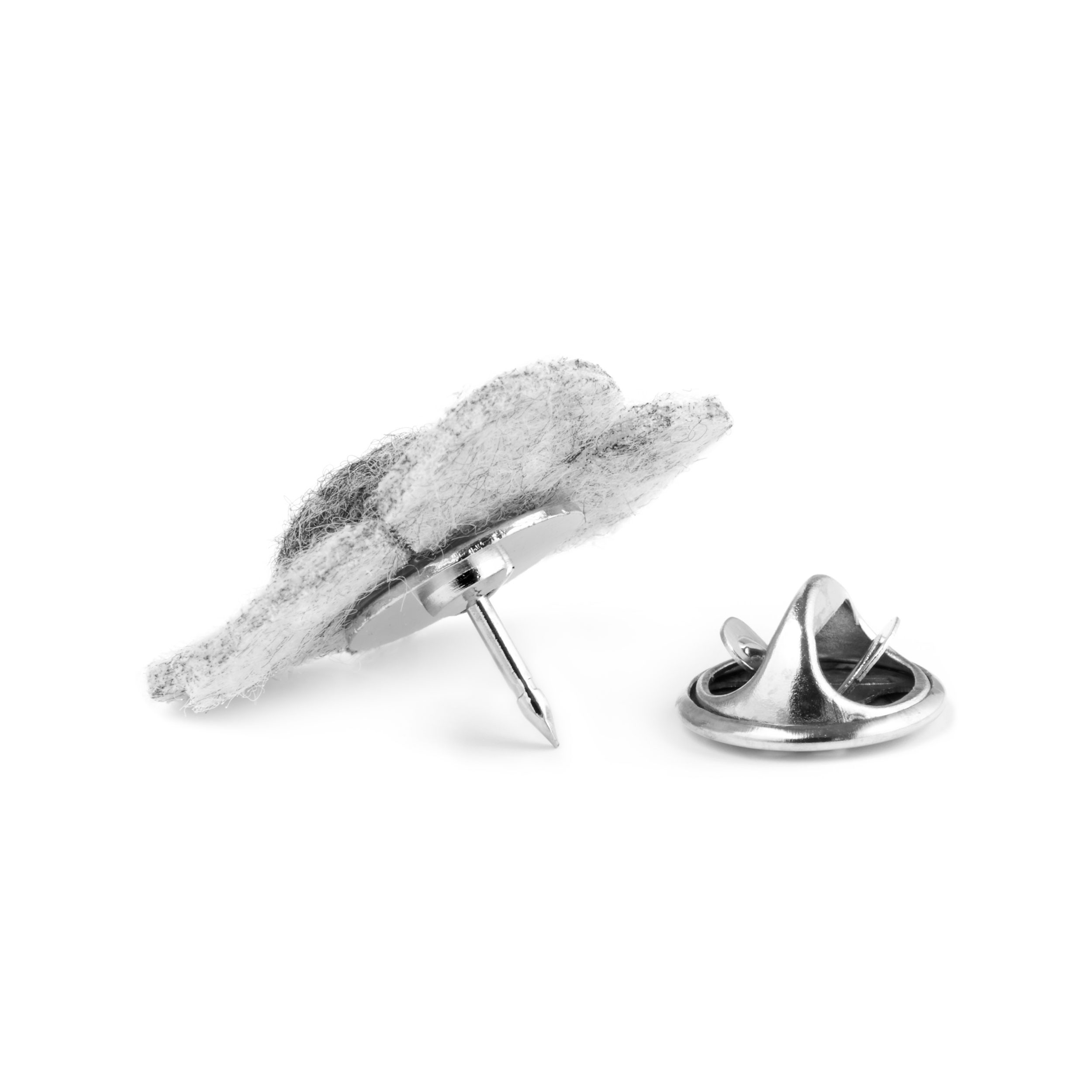 Blumen Revers Anstecker In Hell- & Dunkelgrau - 2