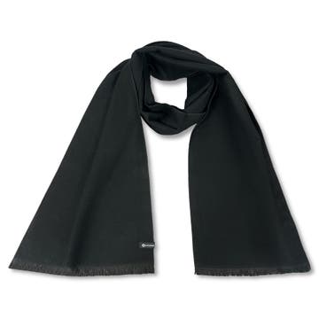 Metro | Μαύρο μονόχρωμο κασκόλ από μεικτό ύφασμα για κοστούμι Metro | Μαύρο μονόχρωμο κασκόλ από μεικτό ύφασμα για κοστούμι