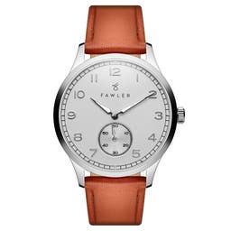 Adrien | Reloj de acero inoxidable y esmalte blanco
