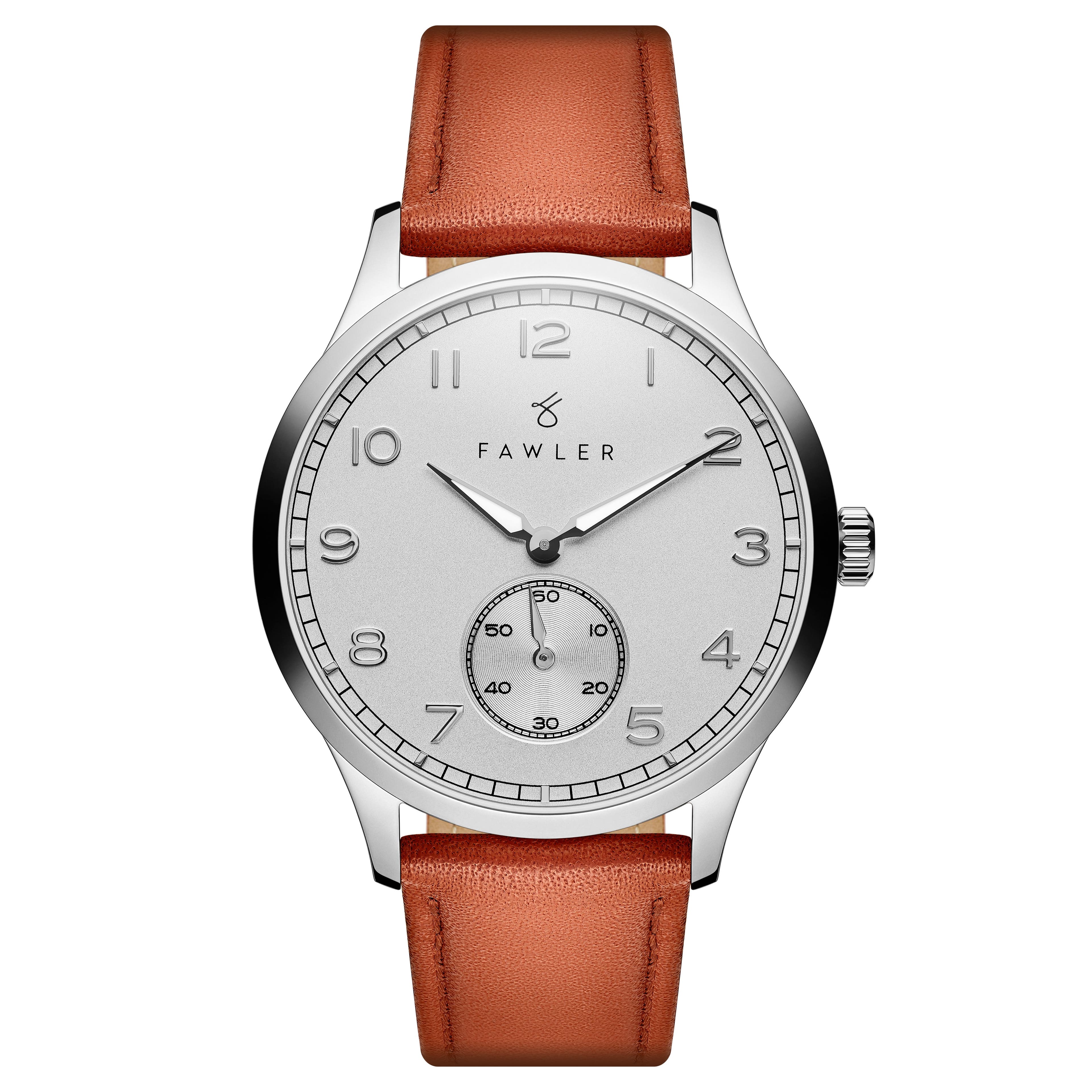 Adrien | Reloj de acero inoxidable y esmalte blanco