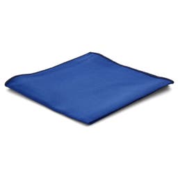 Синя едноцветна кърпичка за сако