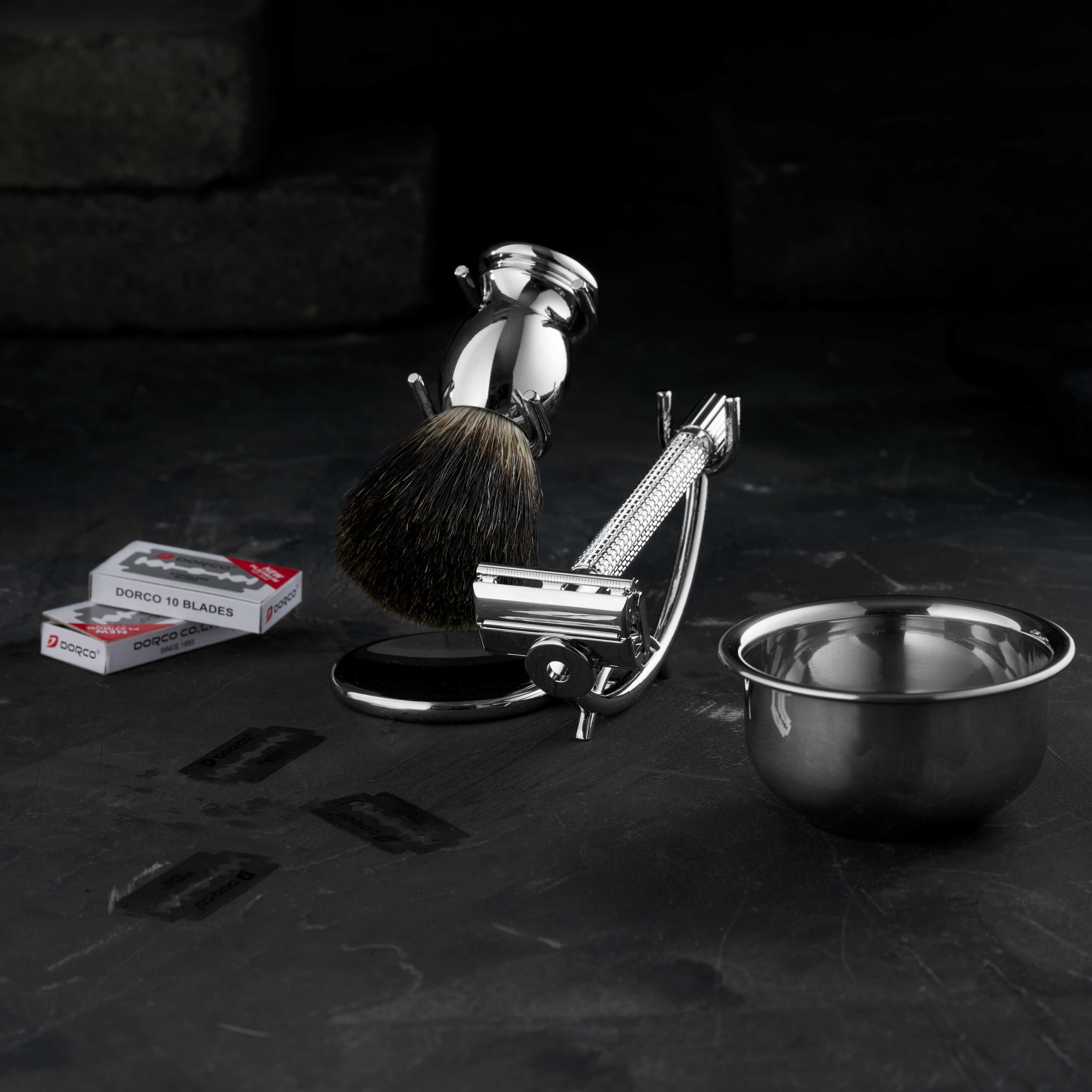 Máquina de Barbear Tradicional Prateada e Cabo Longo - 7