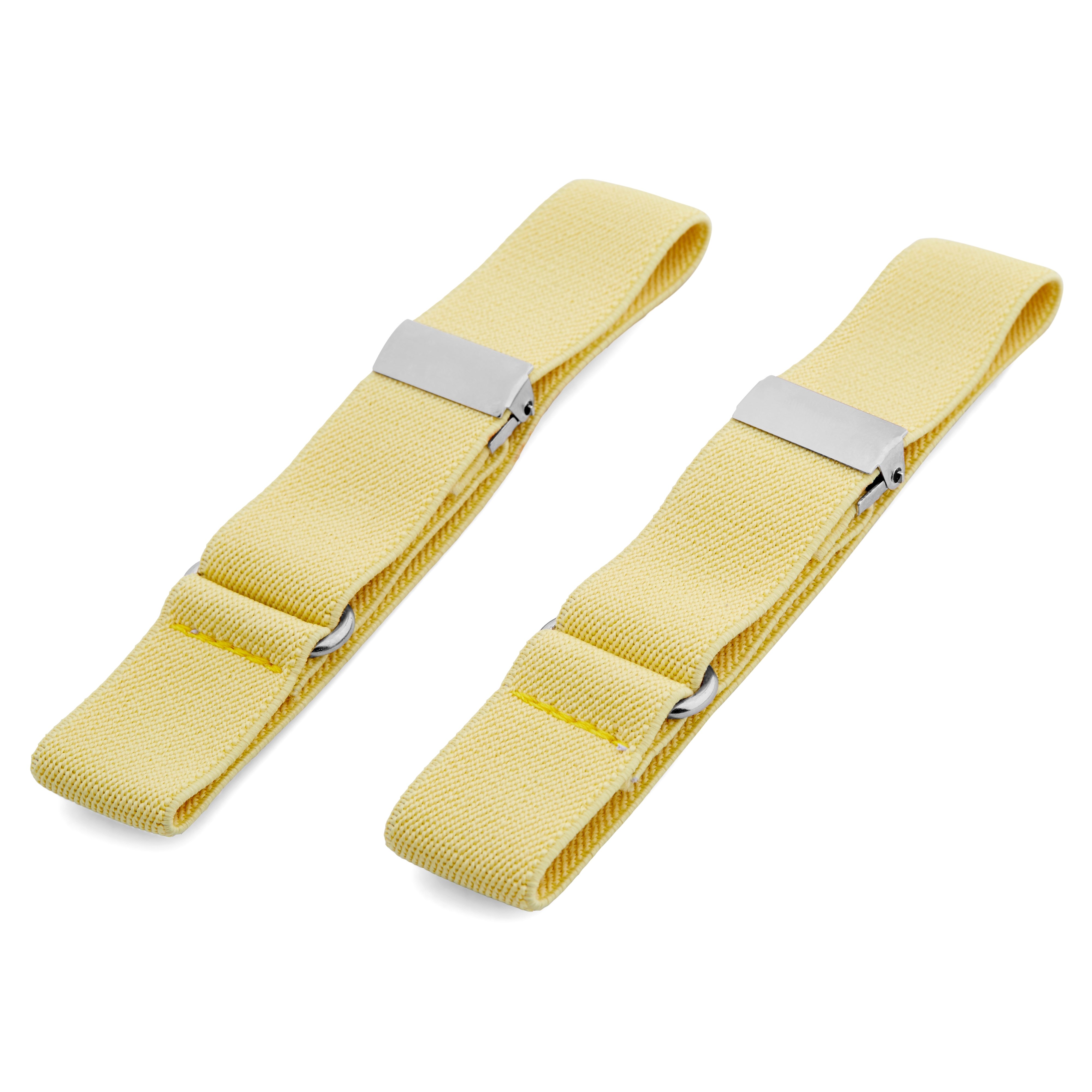 Slim Soft Yellow Sleeve Garters - 1