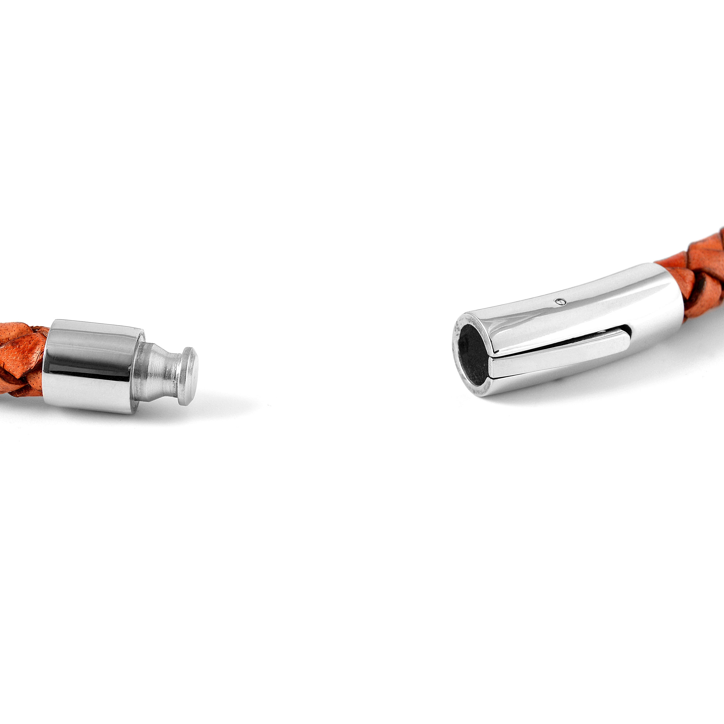 Podwójna rudobrązowa bransoletka ze skóry Bolo 6 mm - 3