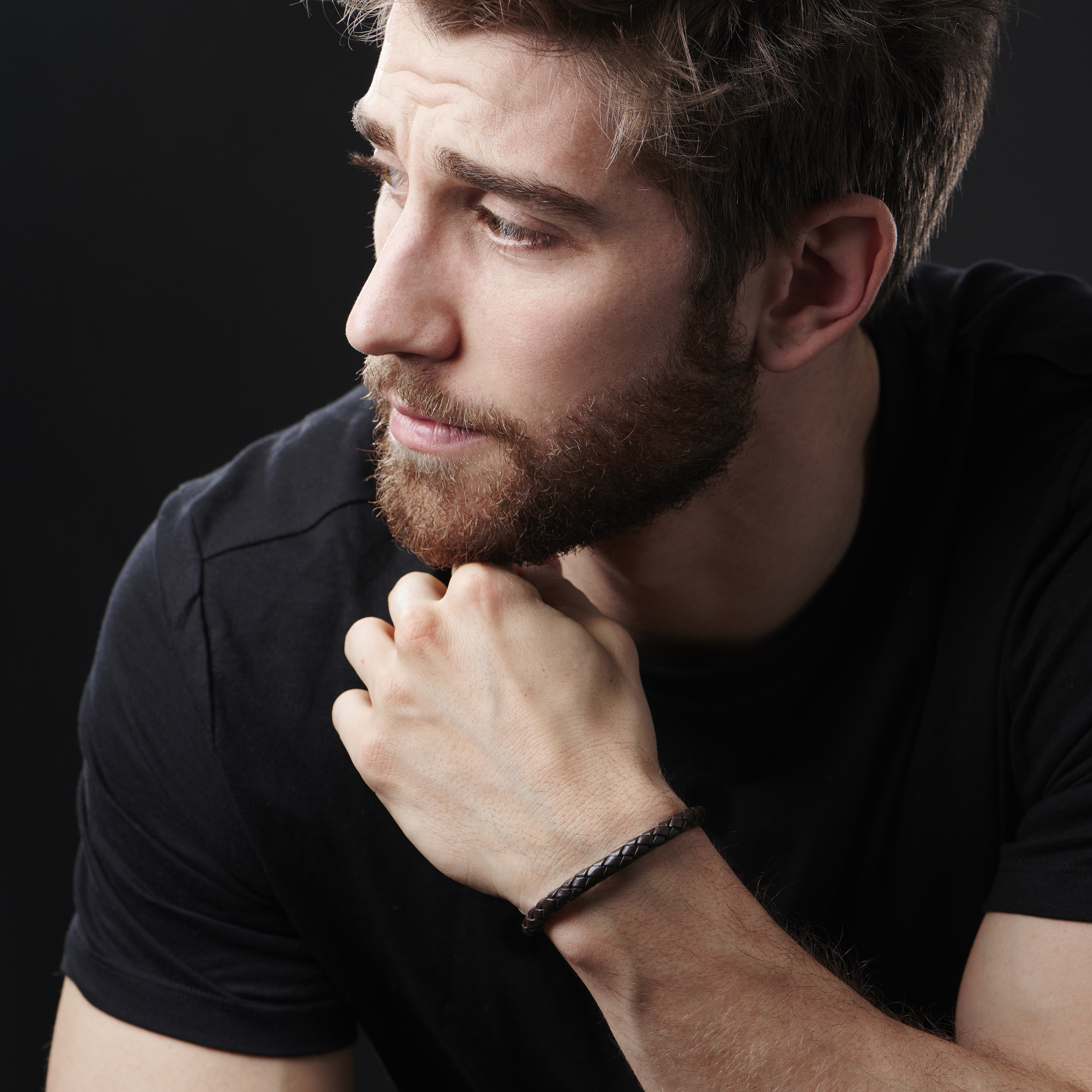 Dunkelbraunes 6 mm Bolo Lederarmband - 4