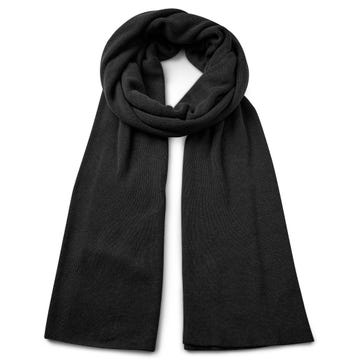 Hiems | Schwarzer Schal aus recycelter Baumwolle