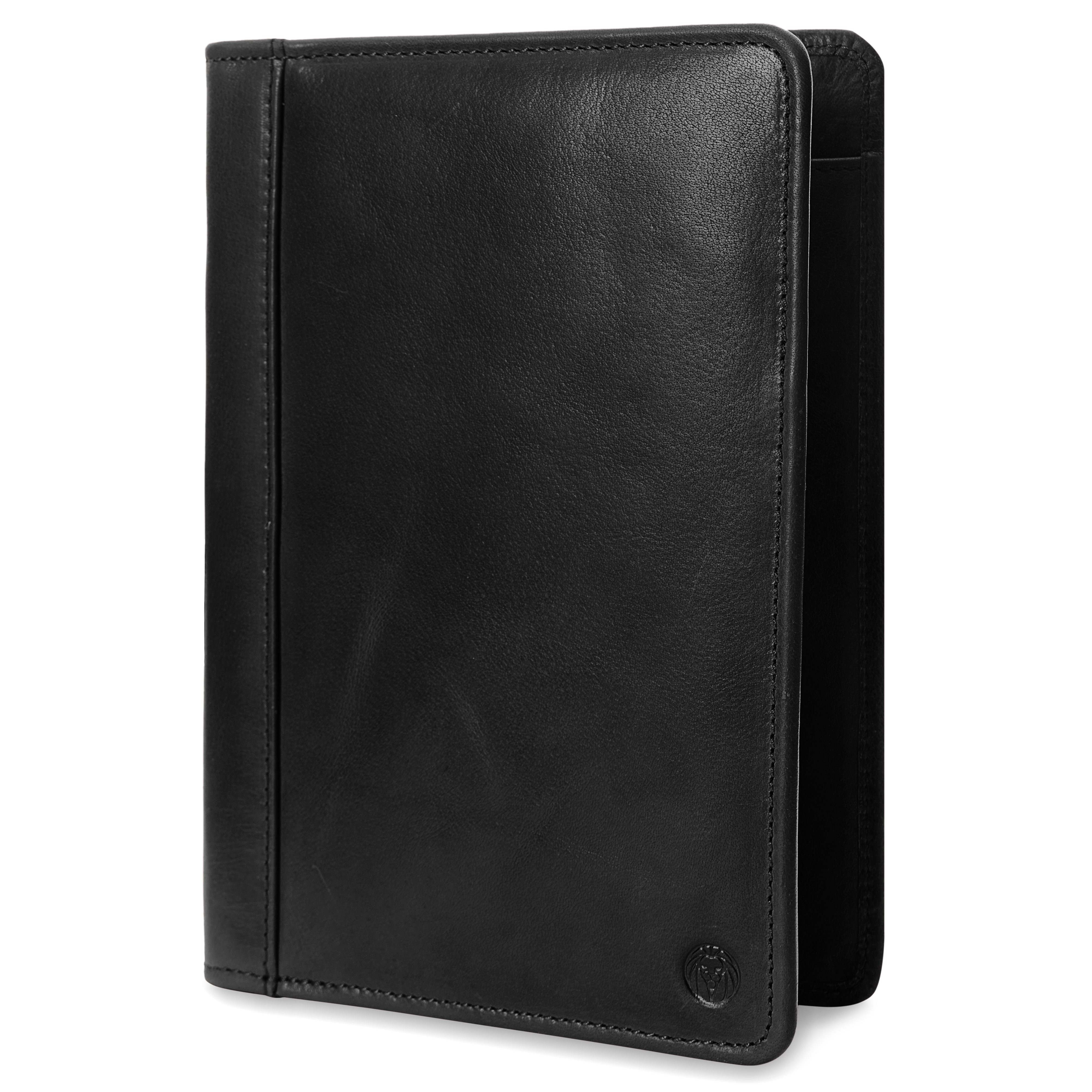 Sort Mappe i bøffelskinn for notisbøker og journaler - 2