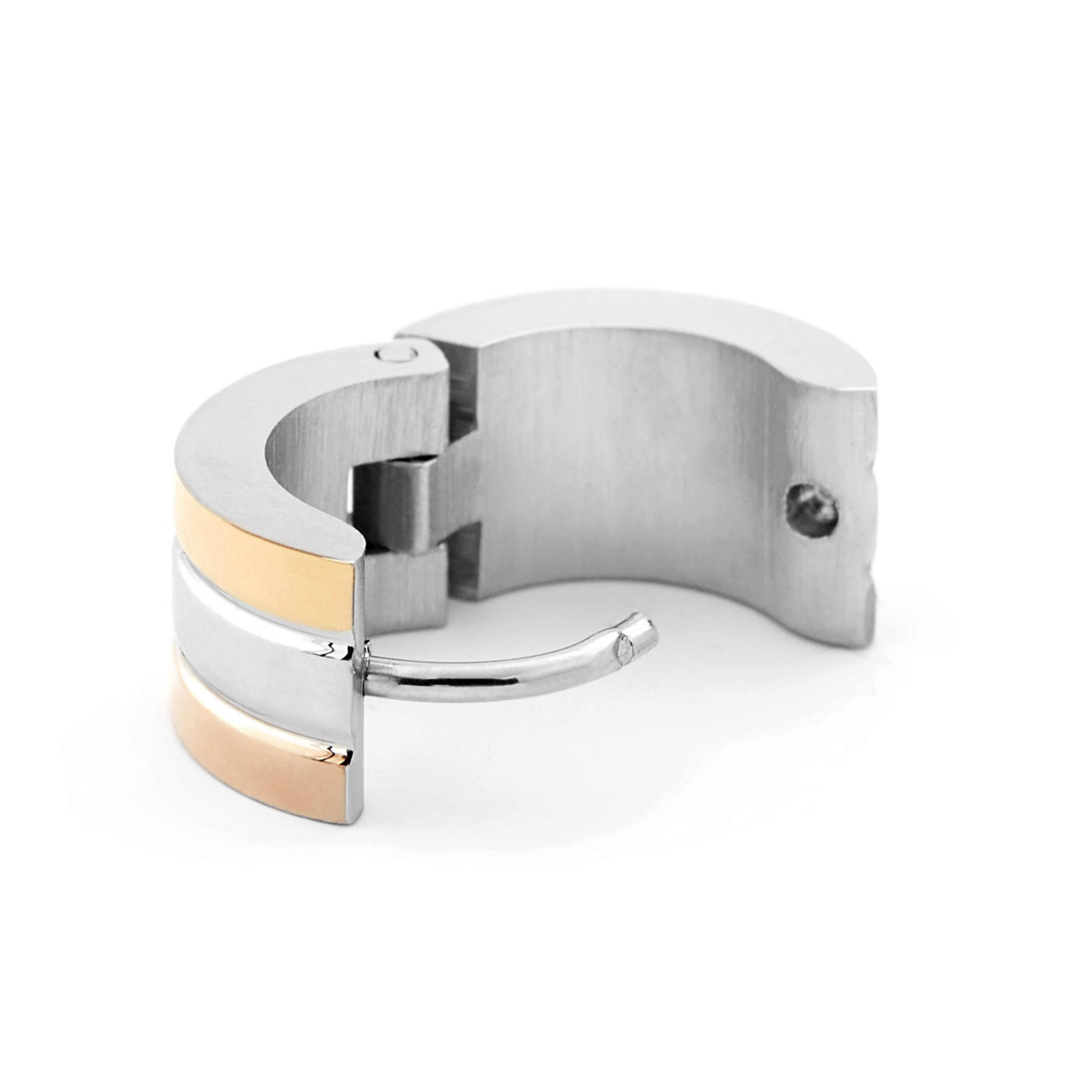 Gold- & Silver-Tone Stainless Steel Hoop Earring - 2