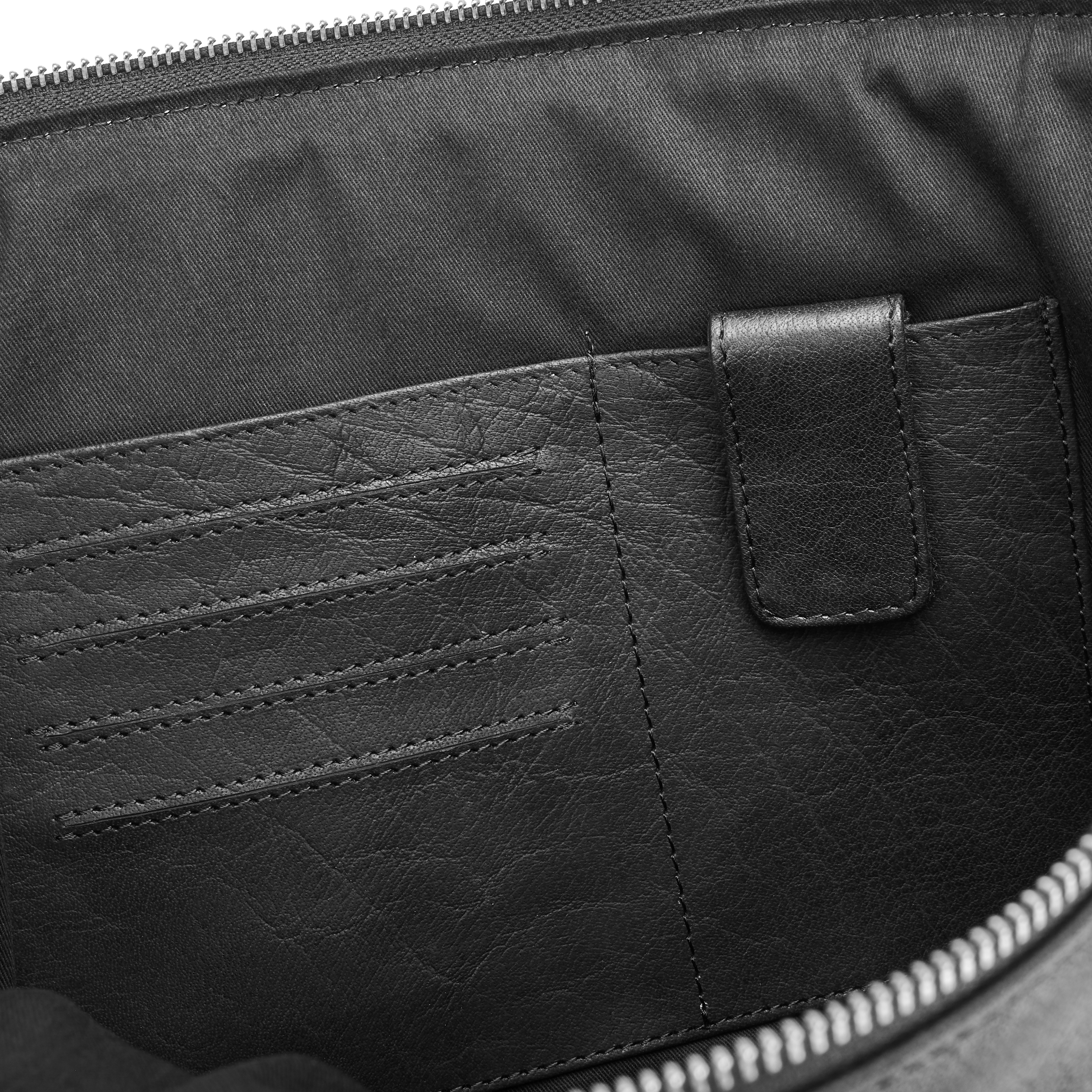 Montreal Kleine Schwarze Leder Laptophülle - 9