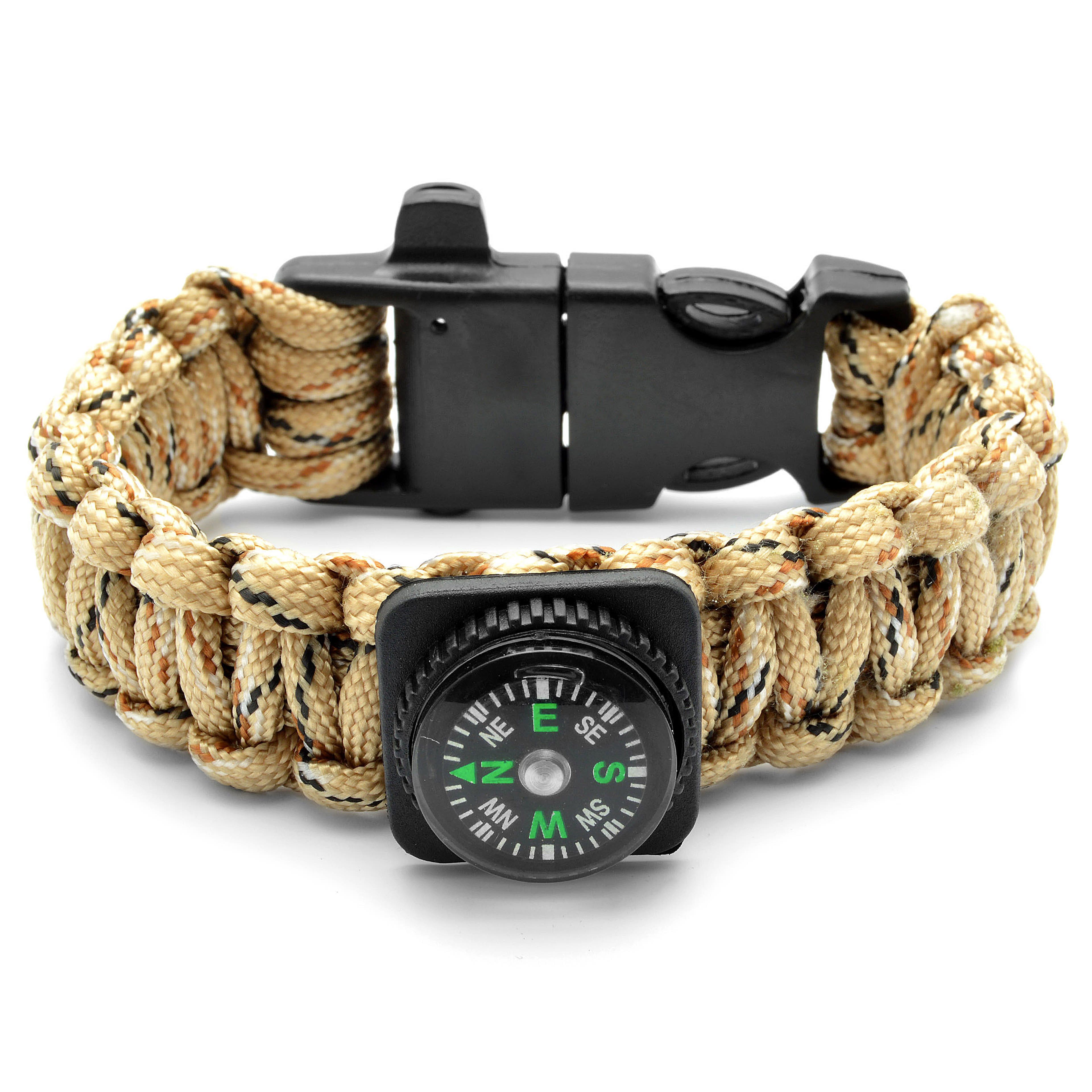 Sand Paracord Compass & Fire Starter Bracelet