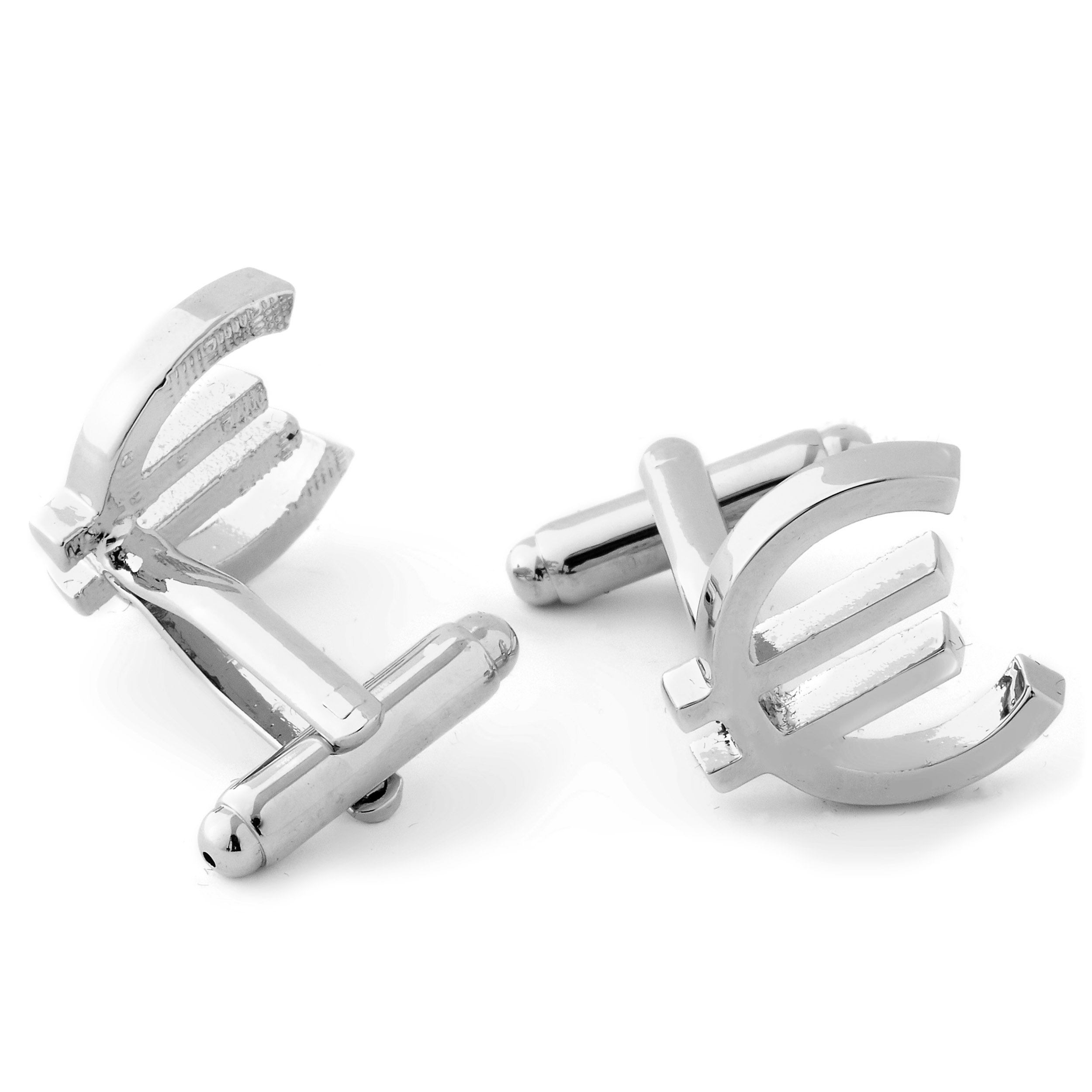 Spinki do mankietów z motywem euro  - 2