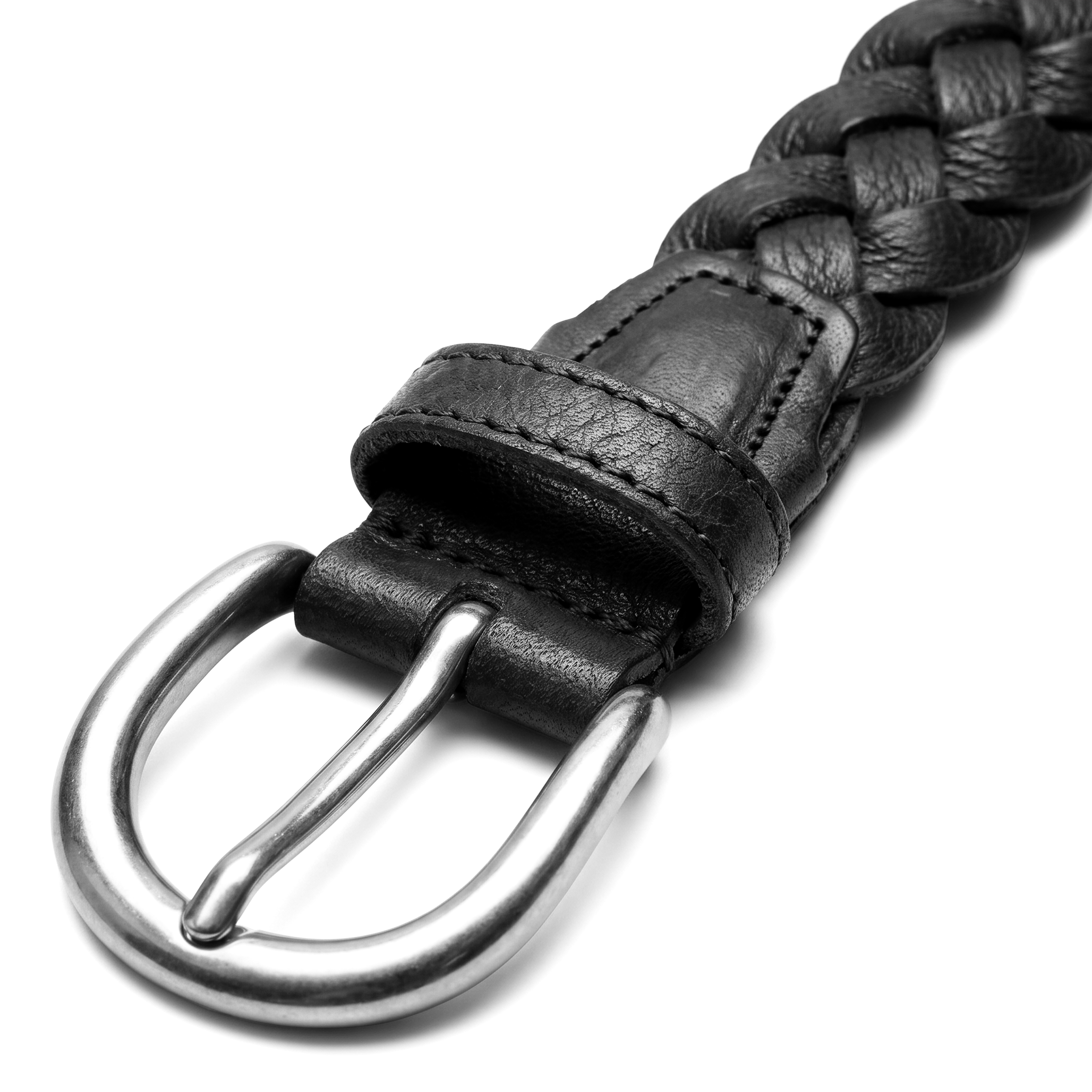 Les Deux | Victor Black Braided Belt - 3