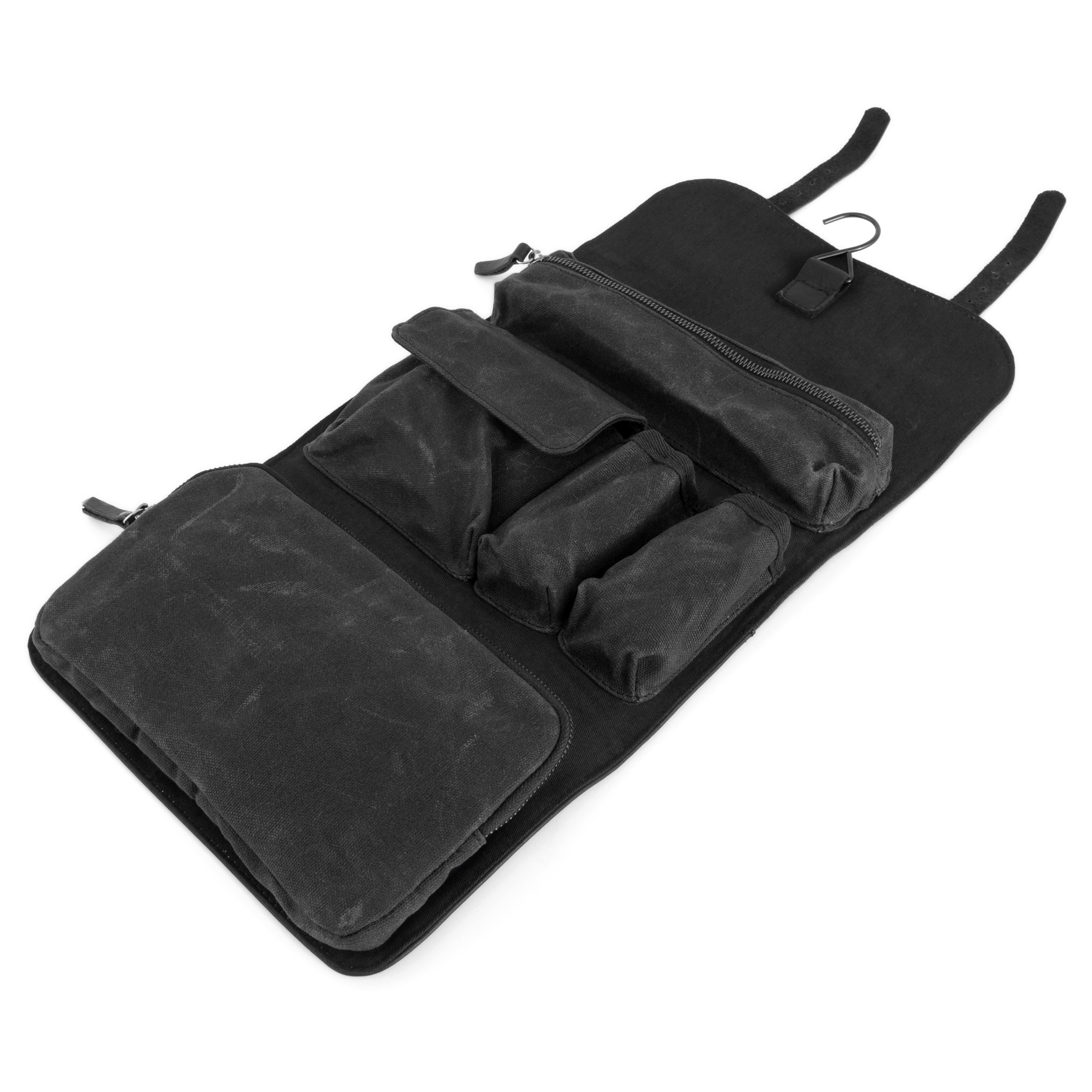 Zwarte Grover Waxed Canvas Roltoilettas - 10