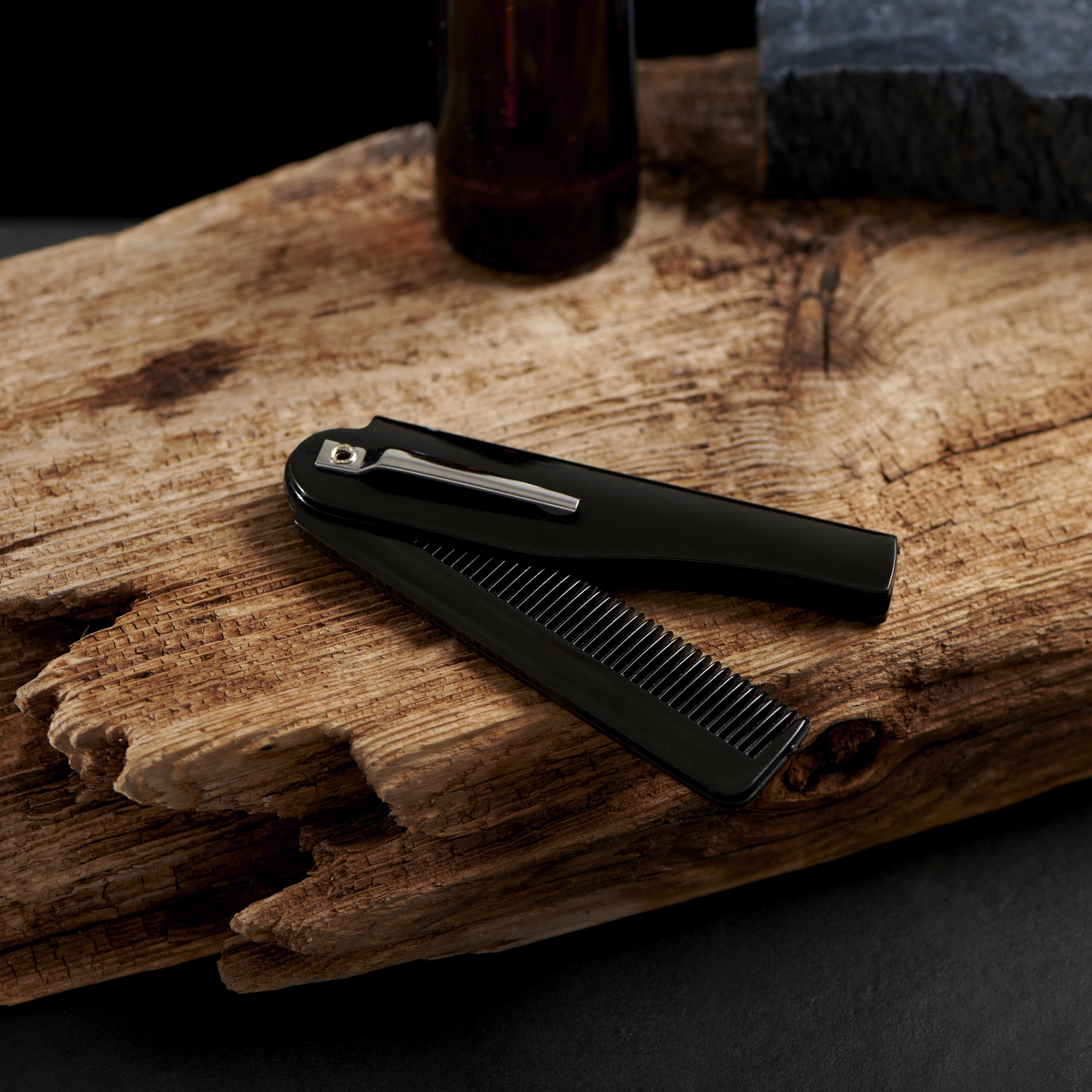 Zwarte Fijngetande Inklapbare Zakkam - 5