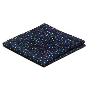Navy Blue Christmas Light Pattern Pocket Square Navy Blue Christmas Light Pattern Pocket Square