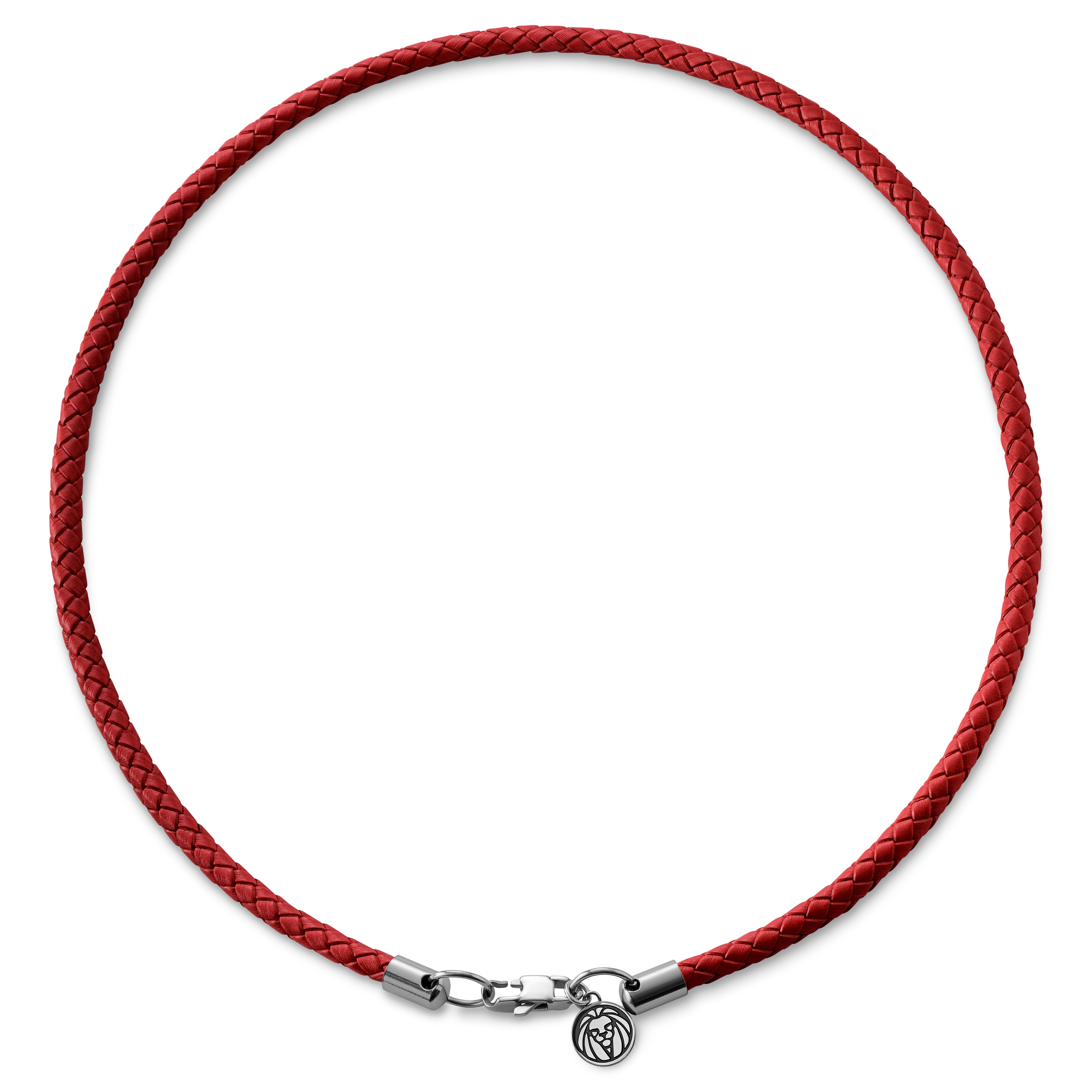 Tenvis | 5 mm Red Leather Necklace - 4