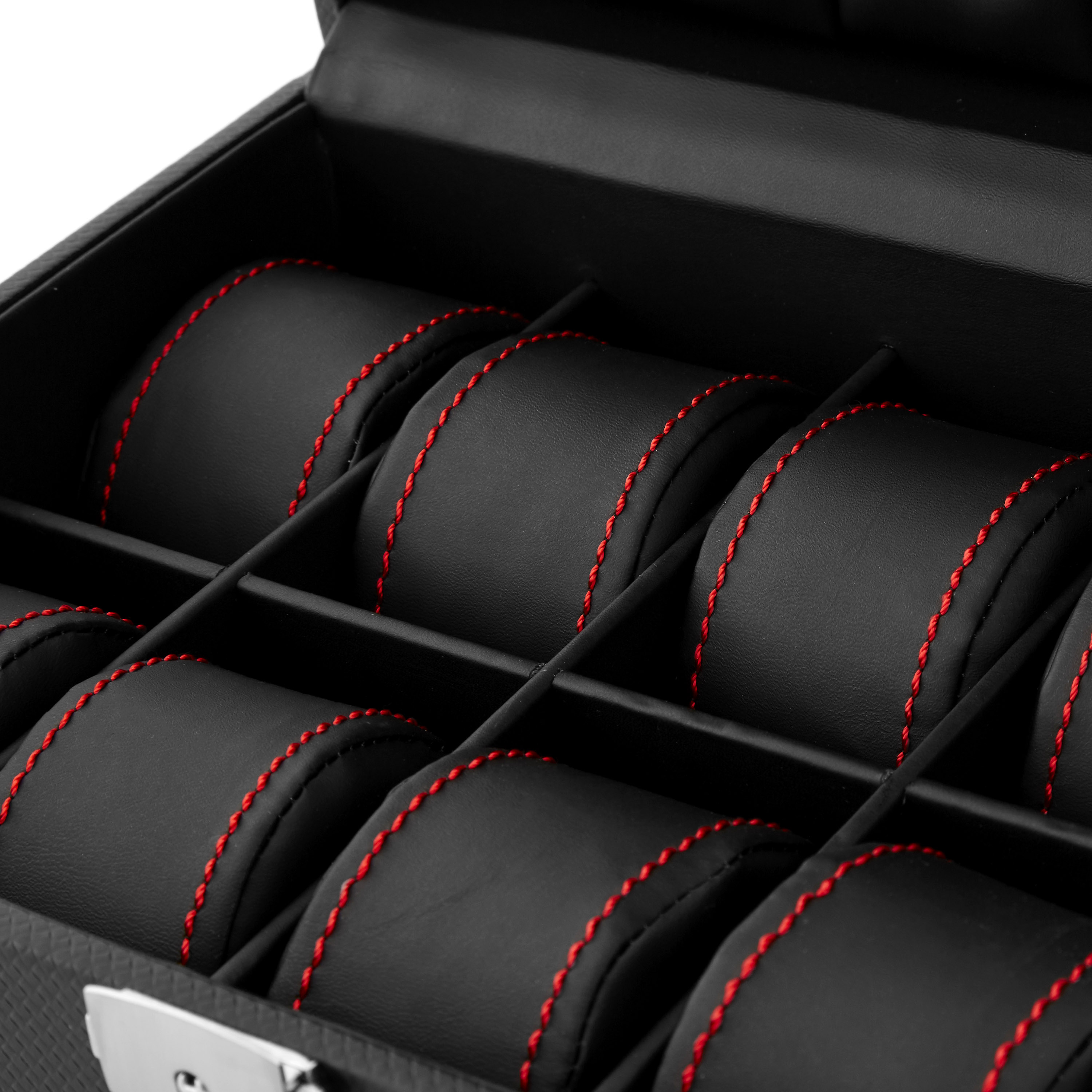 Simply Black Faux Leather Watch Case - 10 Watches - 5