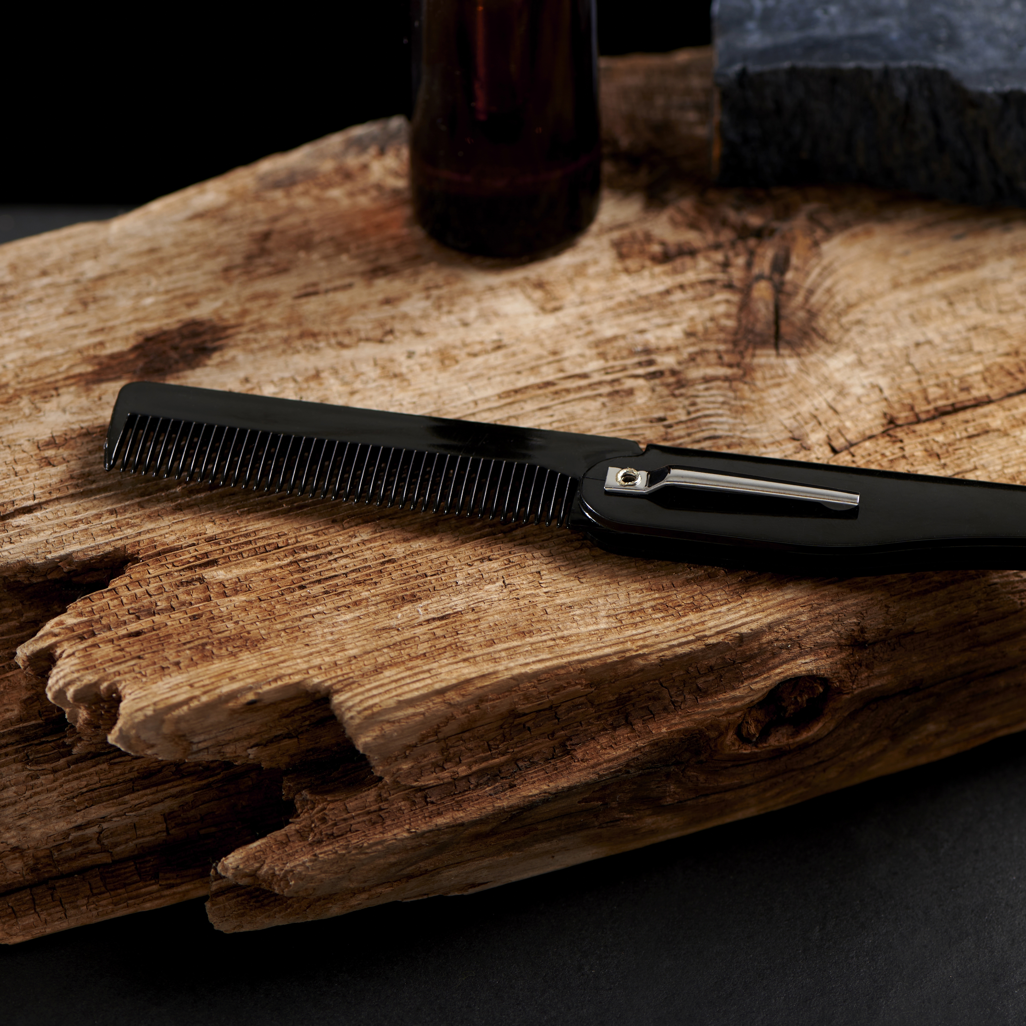 Zwarte Fijngetande Inklapbare Zakkam - 6