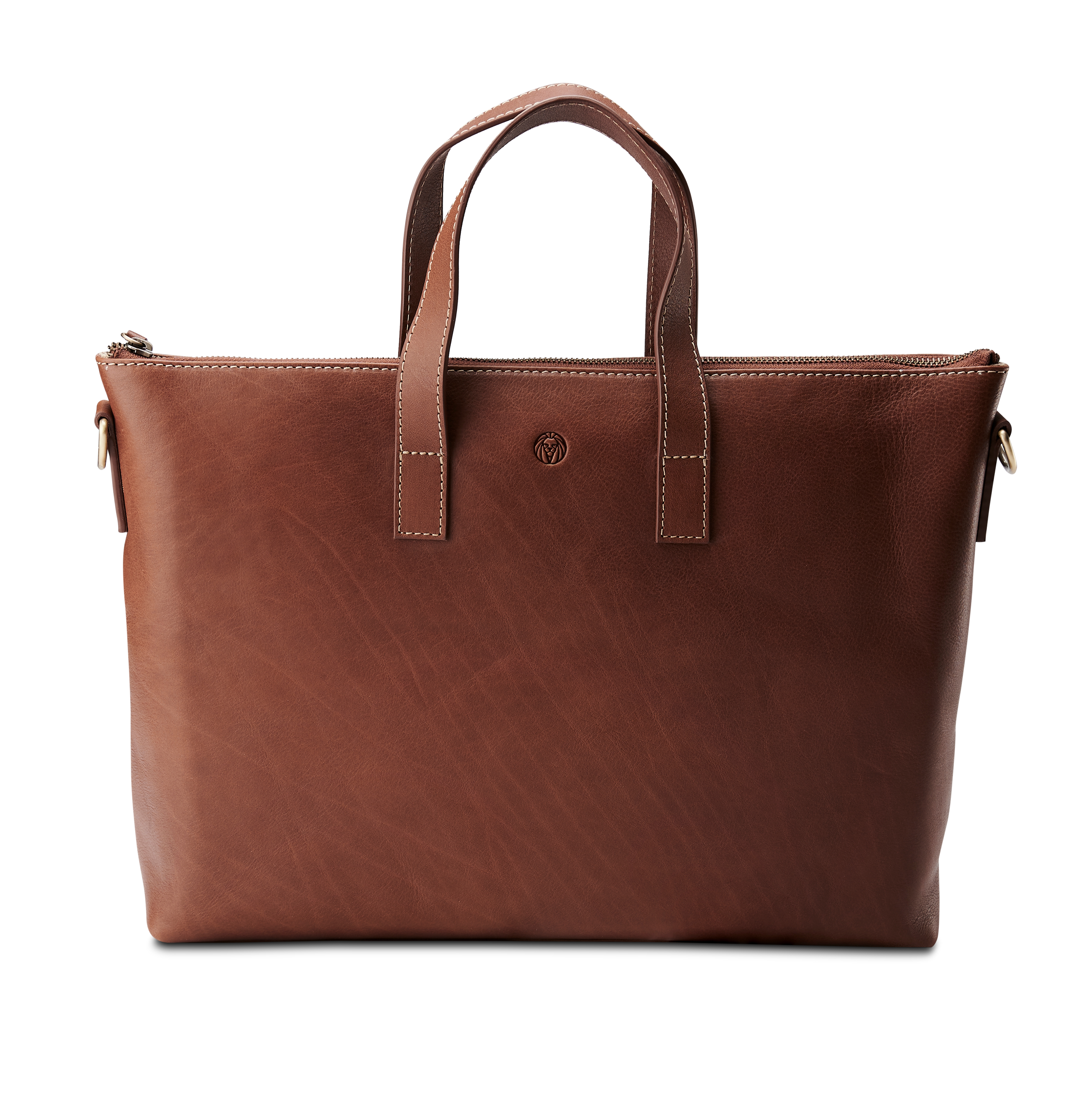 Kasztanowa skórzana torba na ramię Felix - 4