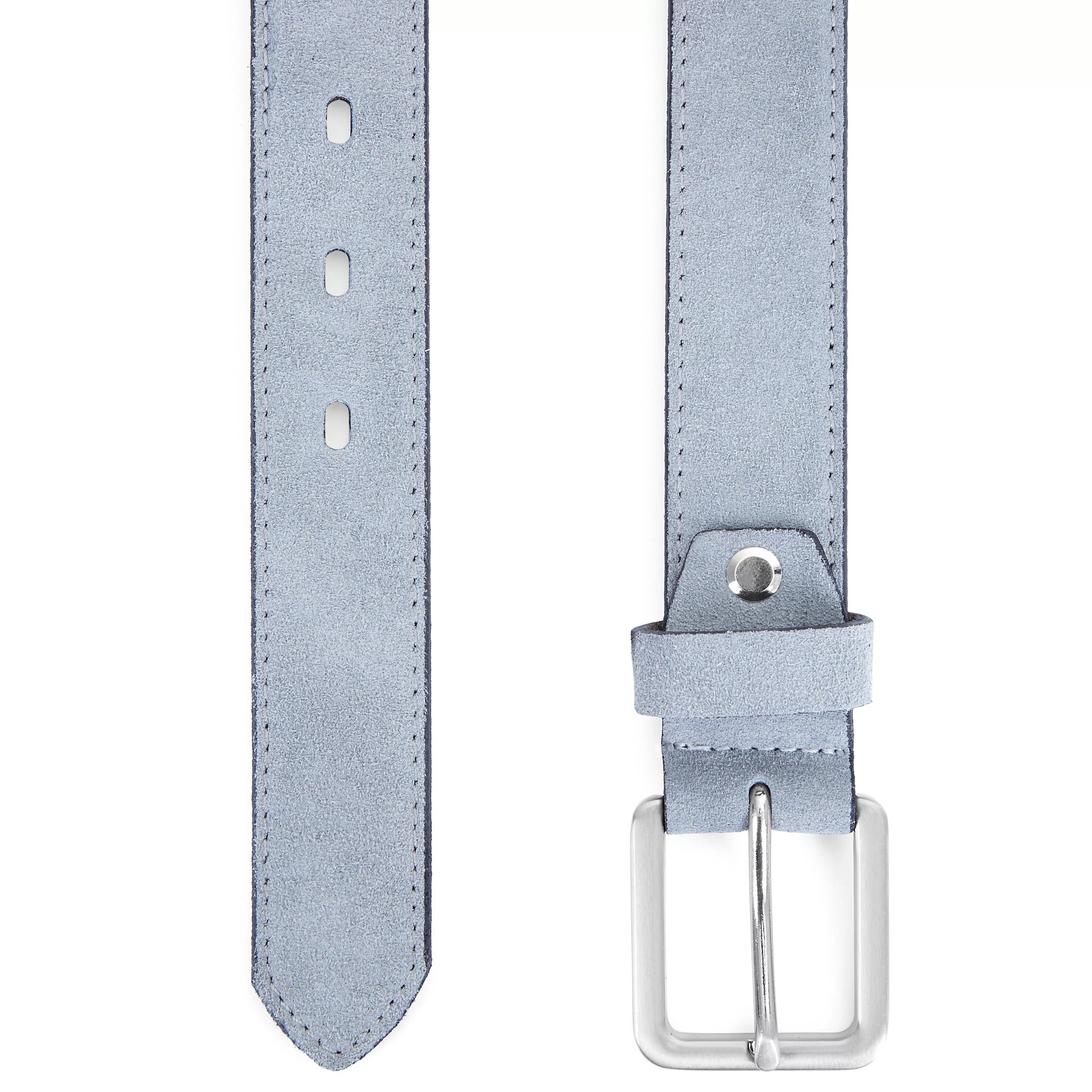 Light Grey Suede Belt - 2