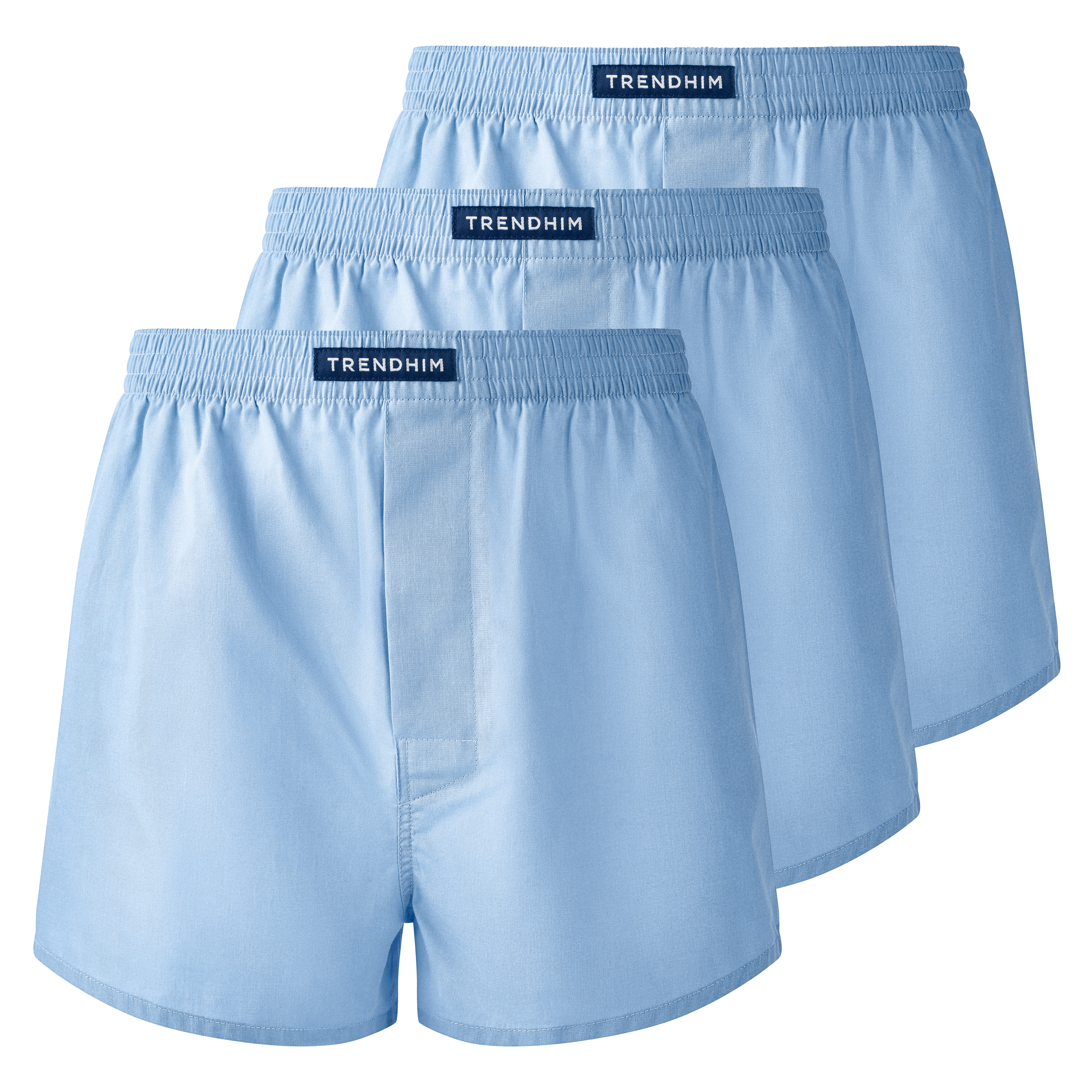 TrueFeel | 3er-Pack Himmelblaue Boxershorts aus Baumwolle mit lockerer Passform