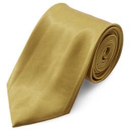 Basic Wide Shiny Gold Polyester Tie