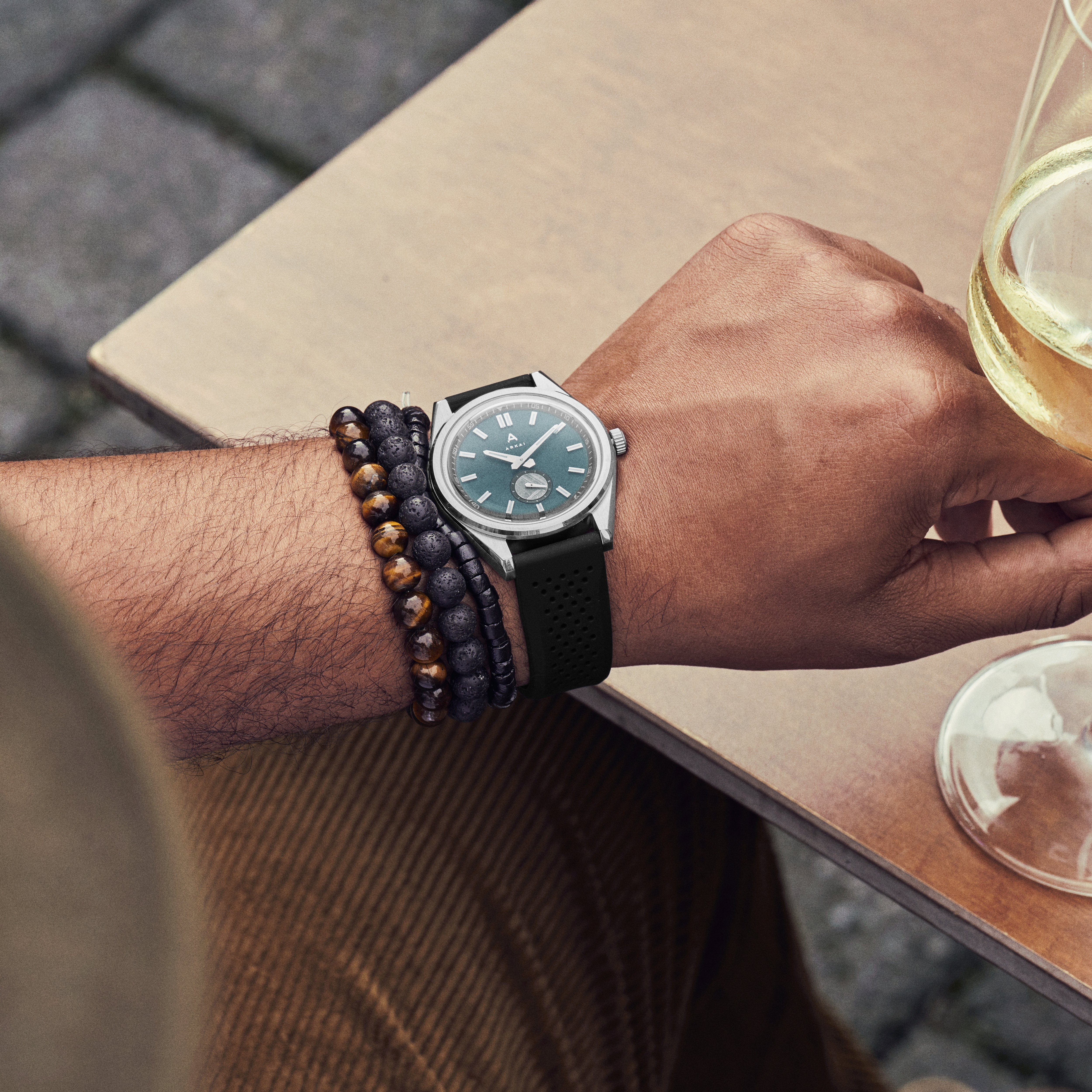 Mond | Silver-tone Stainless Steel and Blue Meteorite Watch - 5