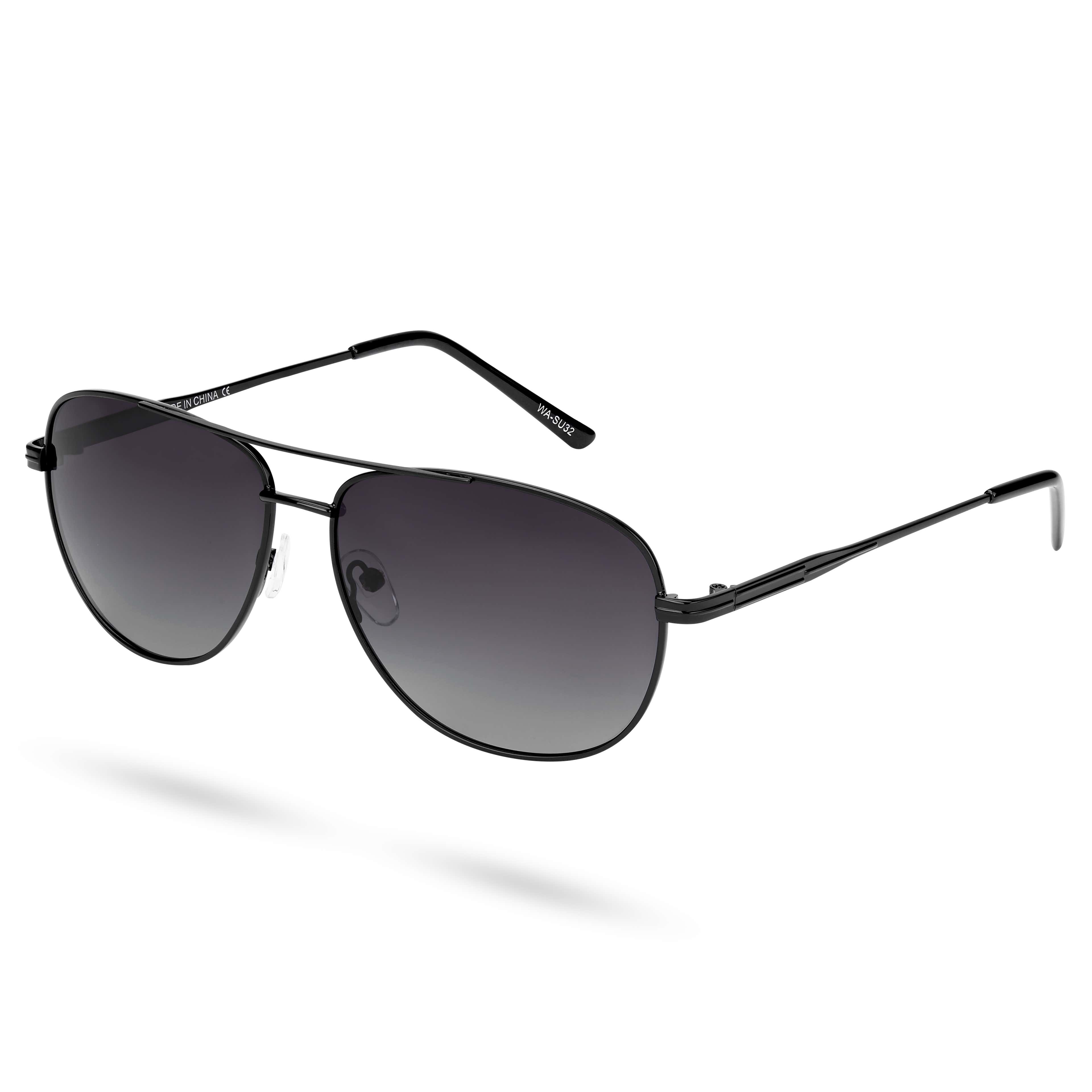 Ambit Black Gradient Aviator Sunglasses 