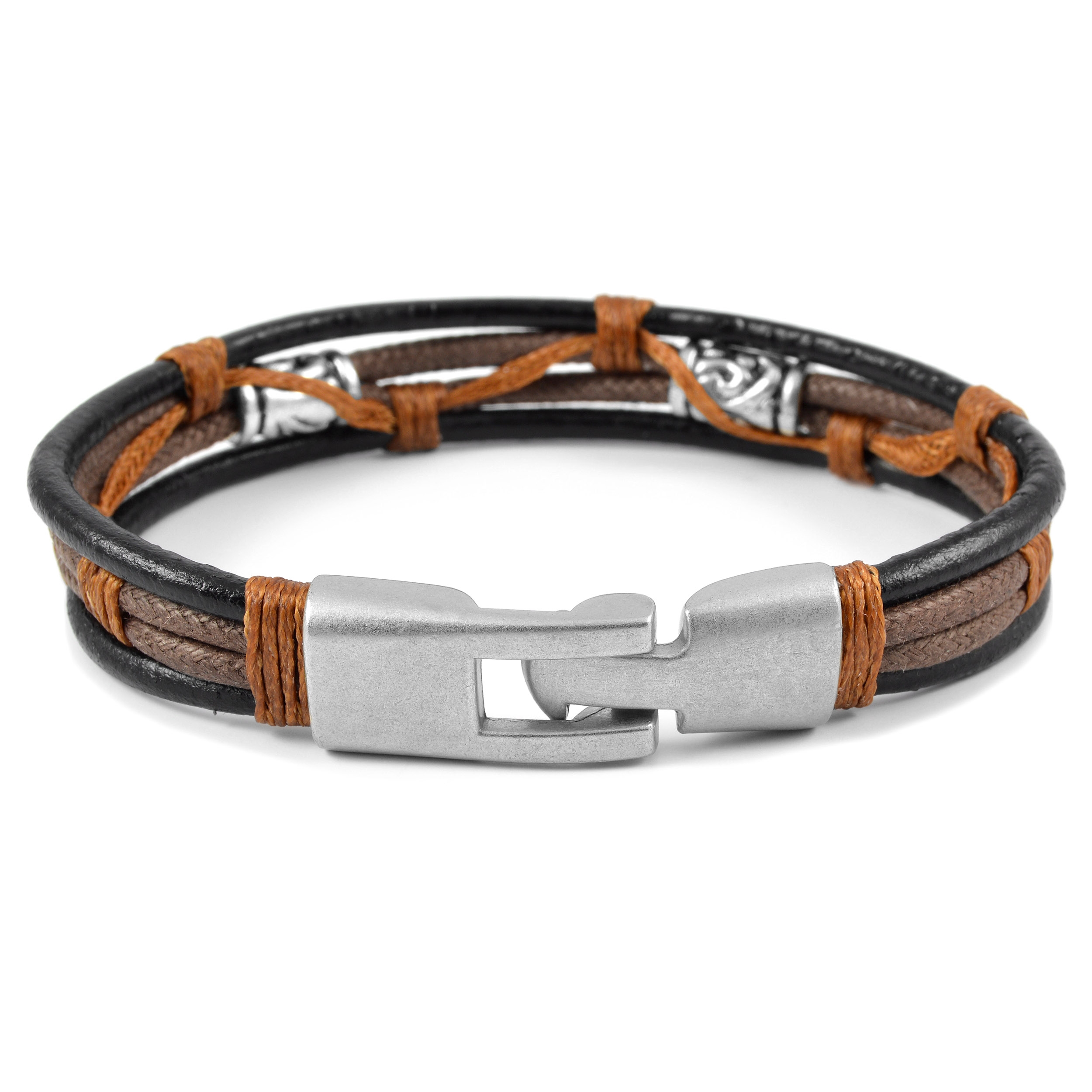 Potrójna skórzana bransoletka Nature - 3