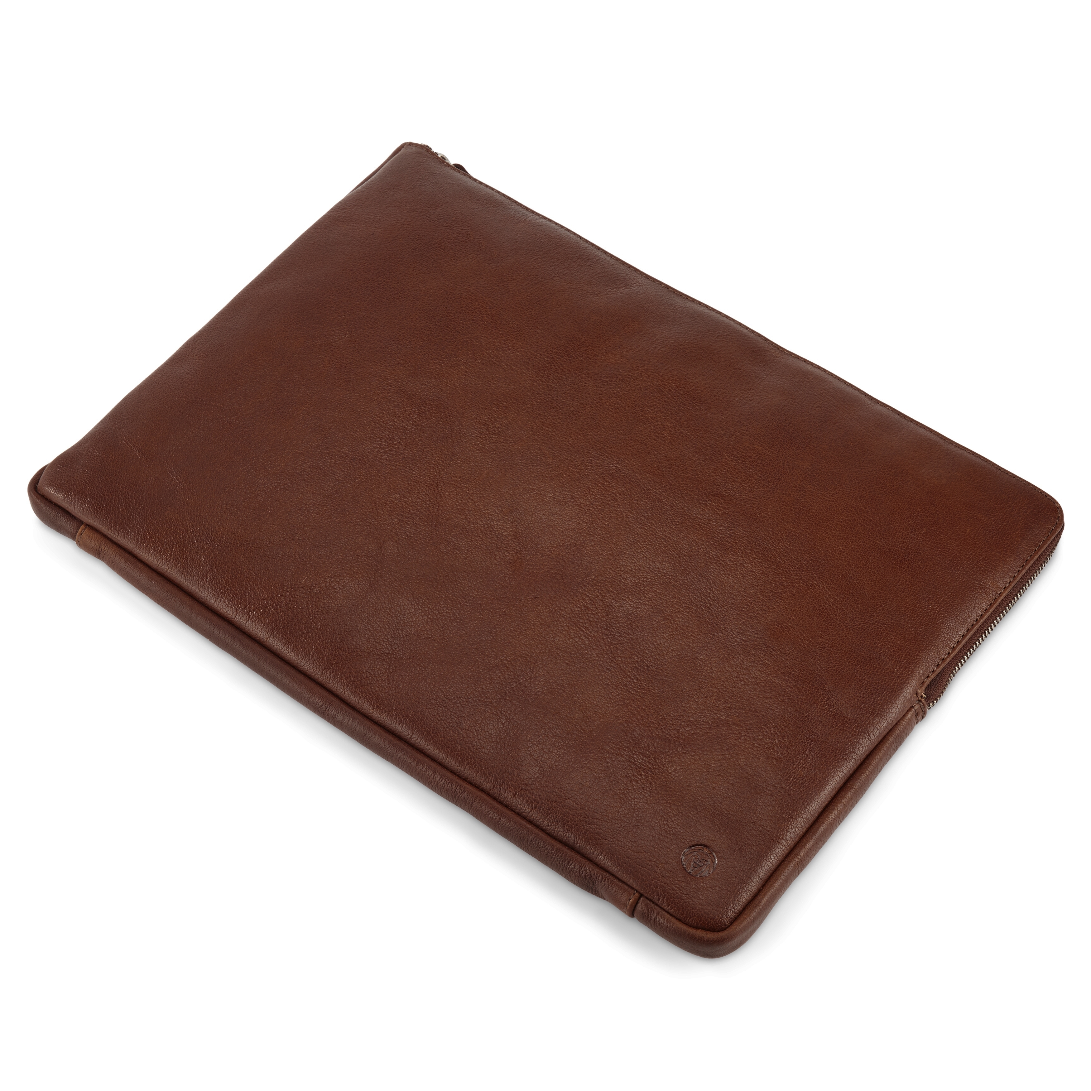 Funda para el portátil pequeña de cuero canela California - 4