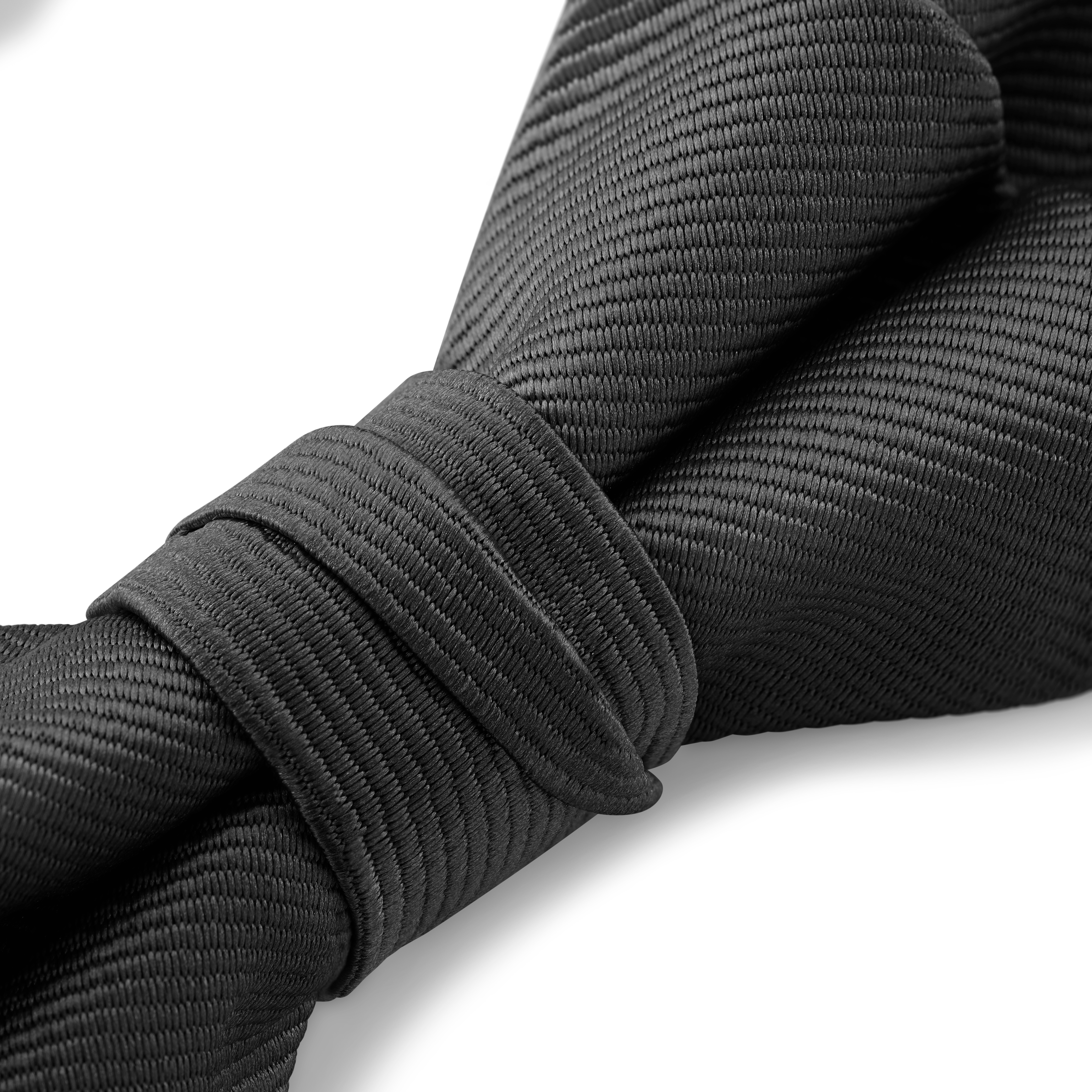 Sort ferdigknyttet satengsløyfe med diamantspiss - 3