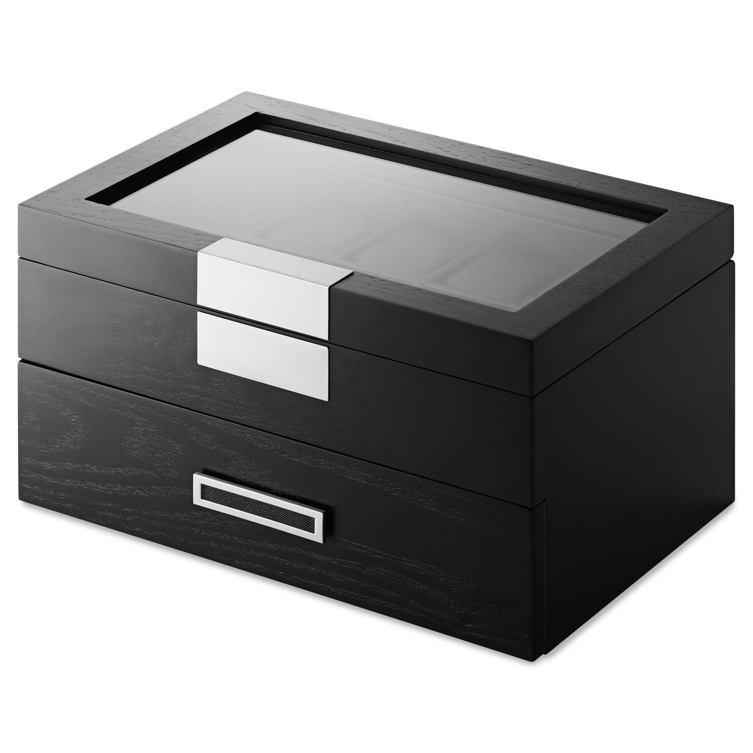 Caja para 20 relojes con chapa negra Caja para 20 relojes con chapa negra