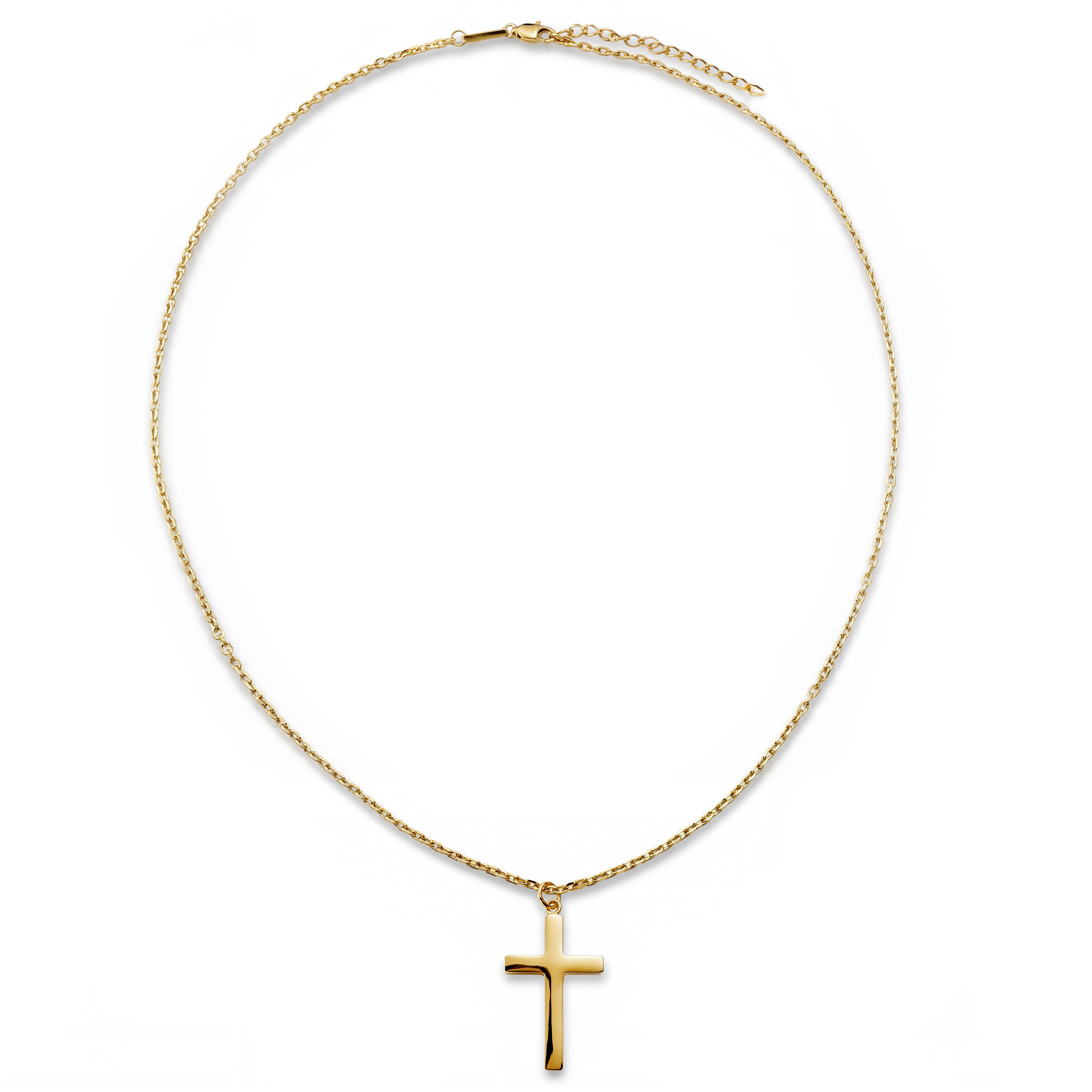 New Classics | Guldtonet Rustfrit Stål Kors Halskæde - 2 mm - 3