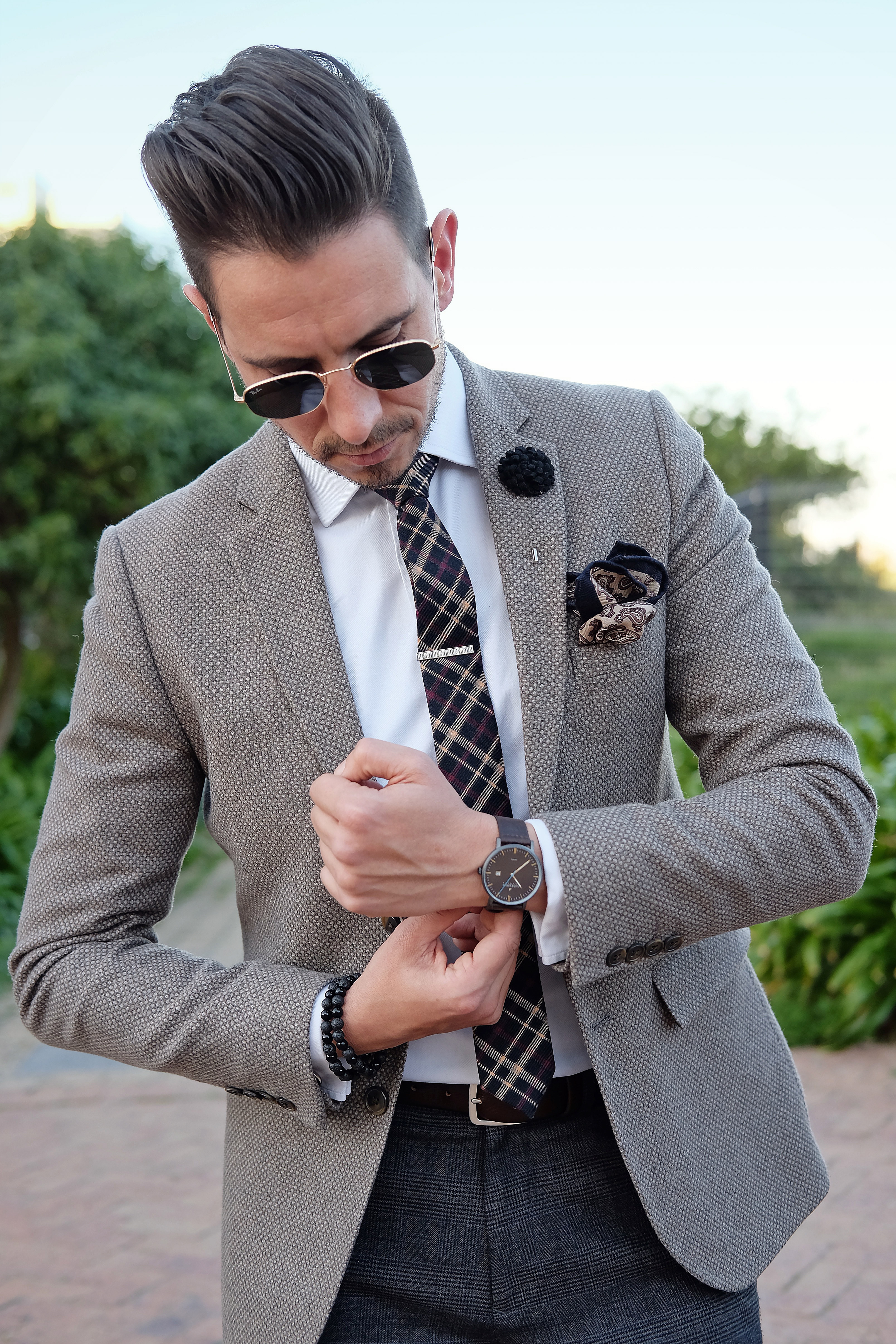 Schwarzes Steinarmband - 4