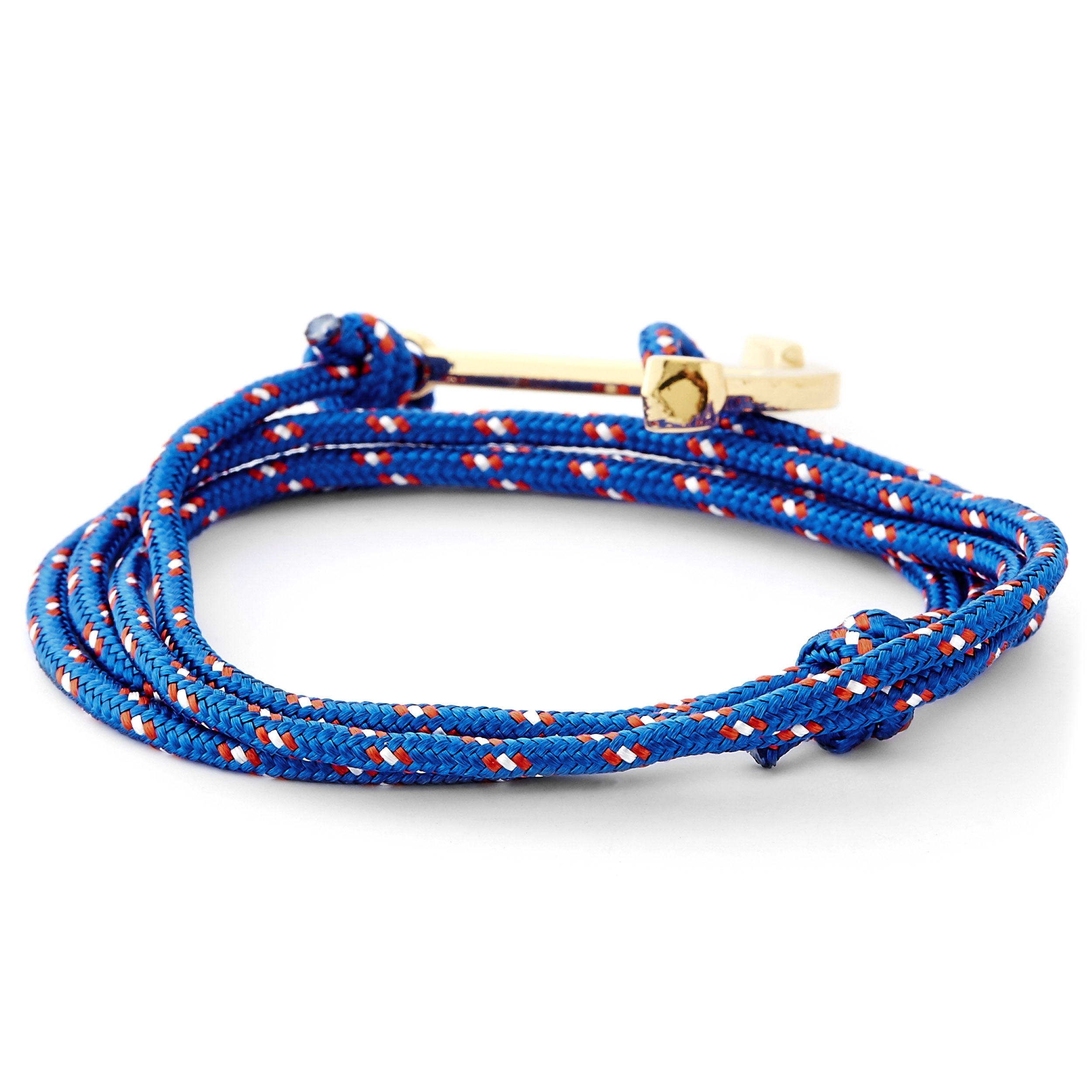 Light Blue & Gold-Tone Anchor Bracelet - 3