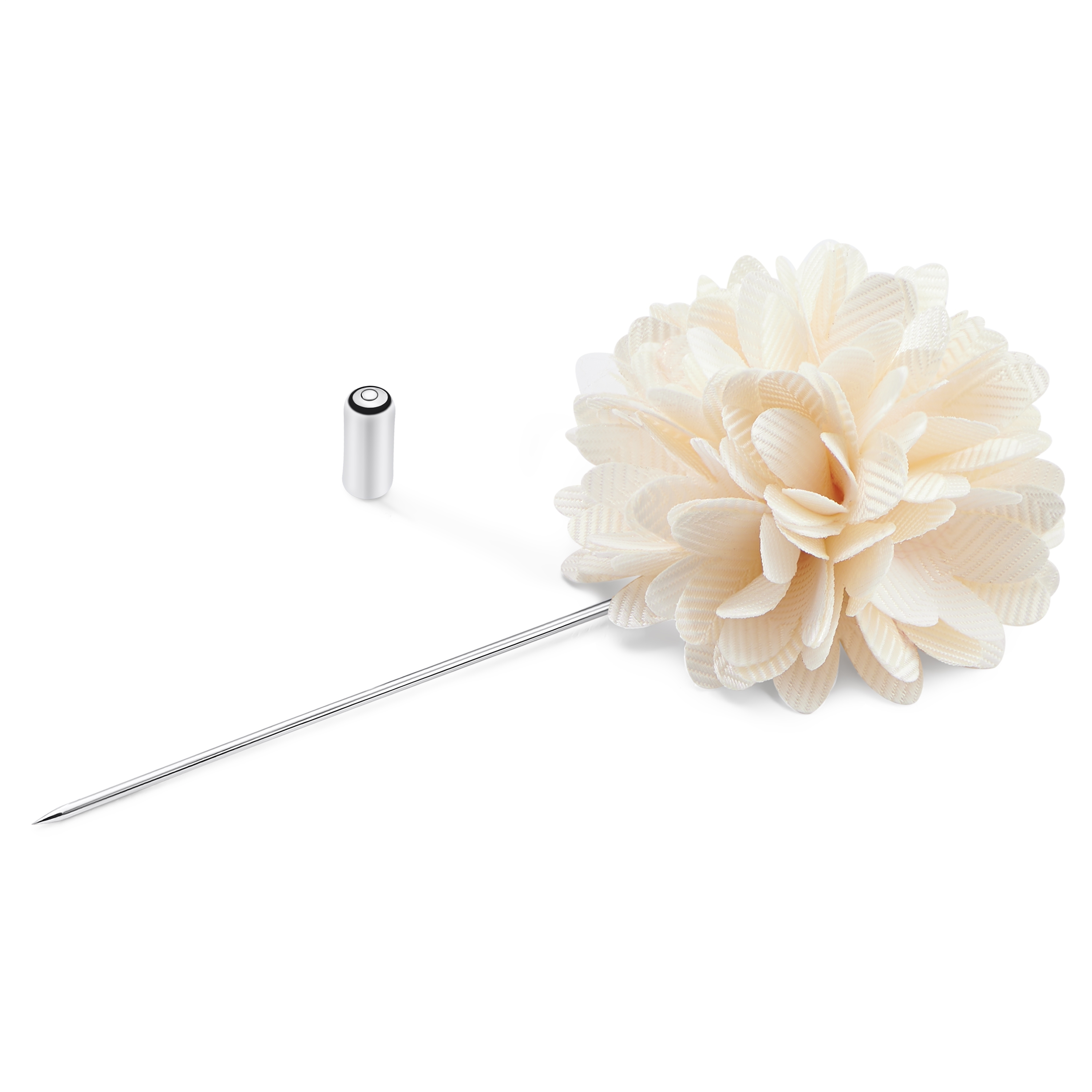 Magnolia | Spilla da giacca a fiore color avorio - 2